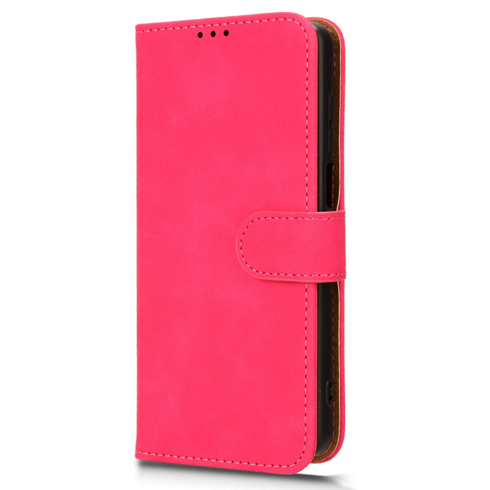 For TCL 501 Leather Case Wallet Skin-touch Phone Cover Mobile Accessories Wholesale - Rose