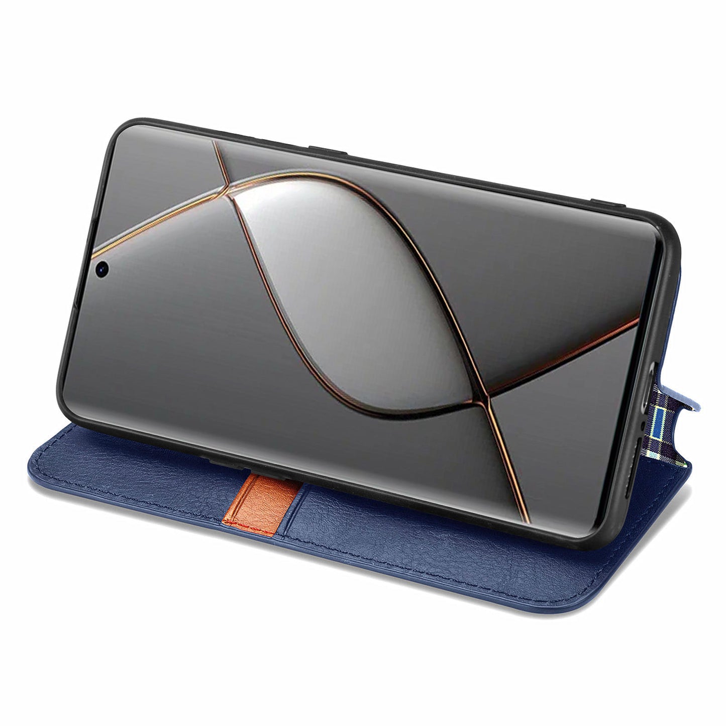 For Transsion Tecno Spark 20 Pro+ Case Rhombus Wallet Leather Folio Flip Phone Cover - Blue