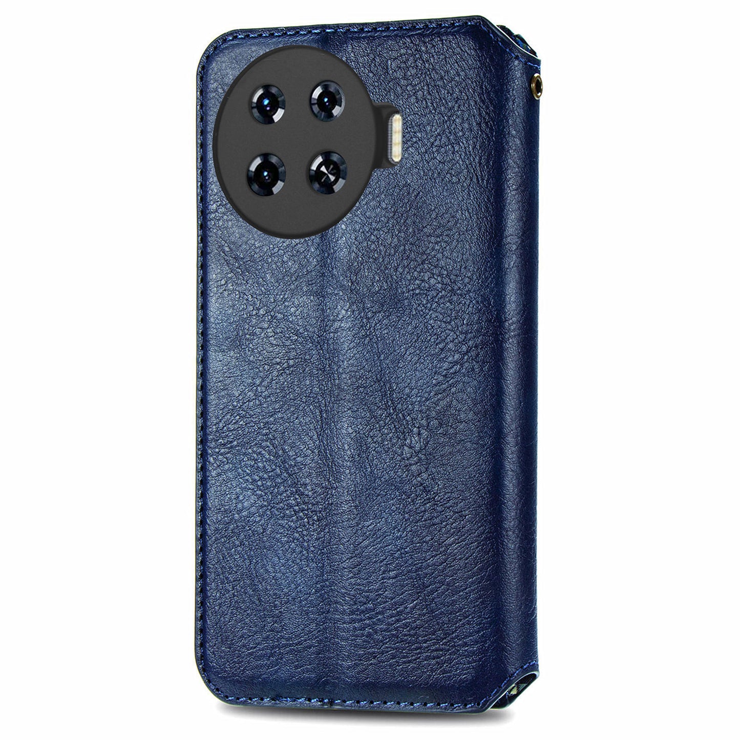 For Transsion Tecno Spark 20 Pro+ Case Rhombus Wallet Leather Folio Flip Phone Cover - Blue