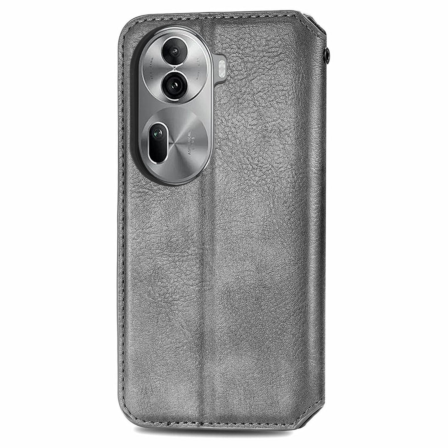 For Oppo Reno11 Pro 5G (Global) Wallet Case Leather Phone Cover Wholesale - Grey