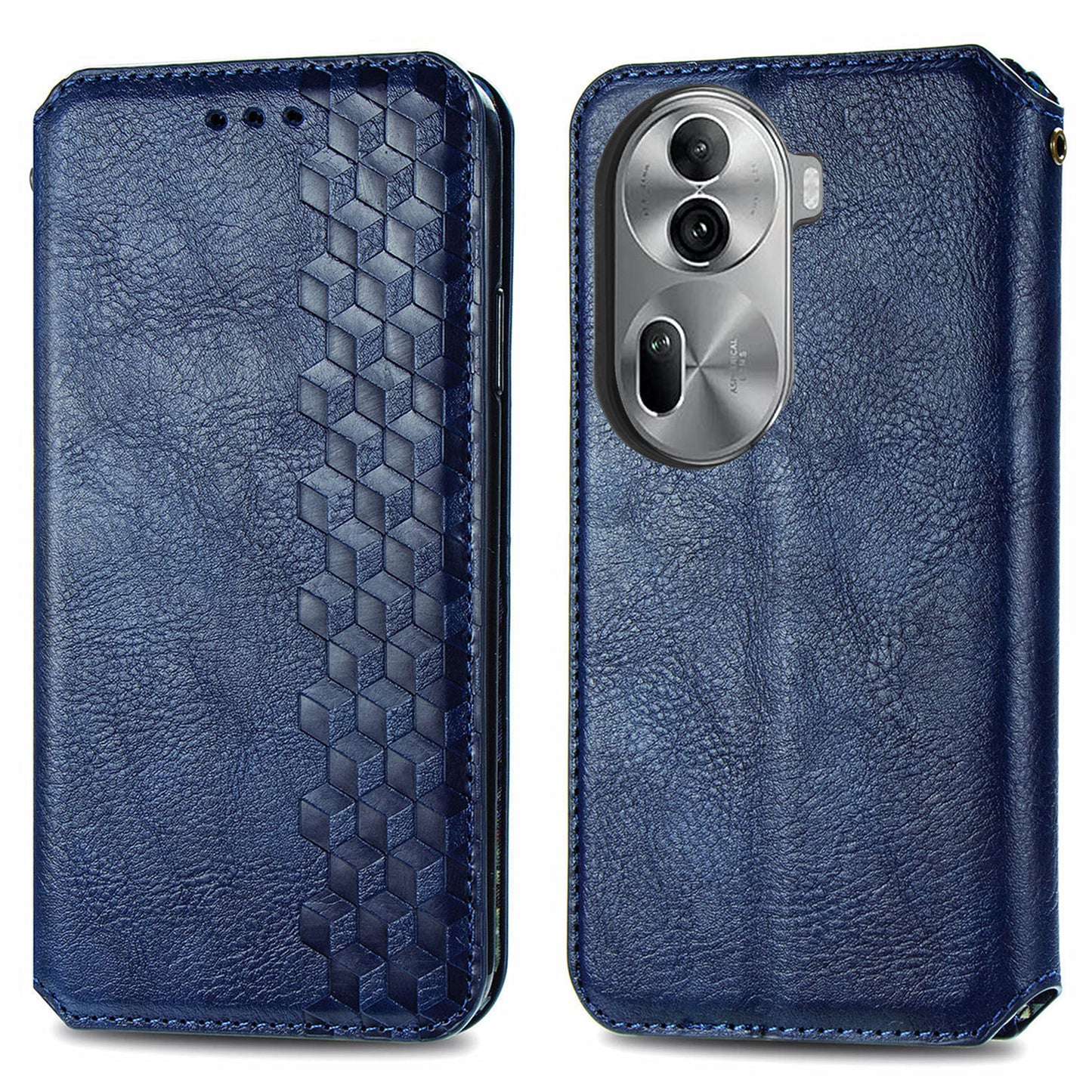 For Oppo Reno11 Pro 5G (Global) Wallet Case Leather Phone Cover Wholesale - Blue