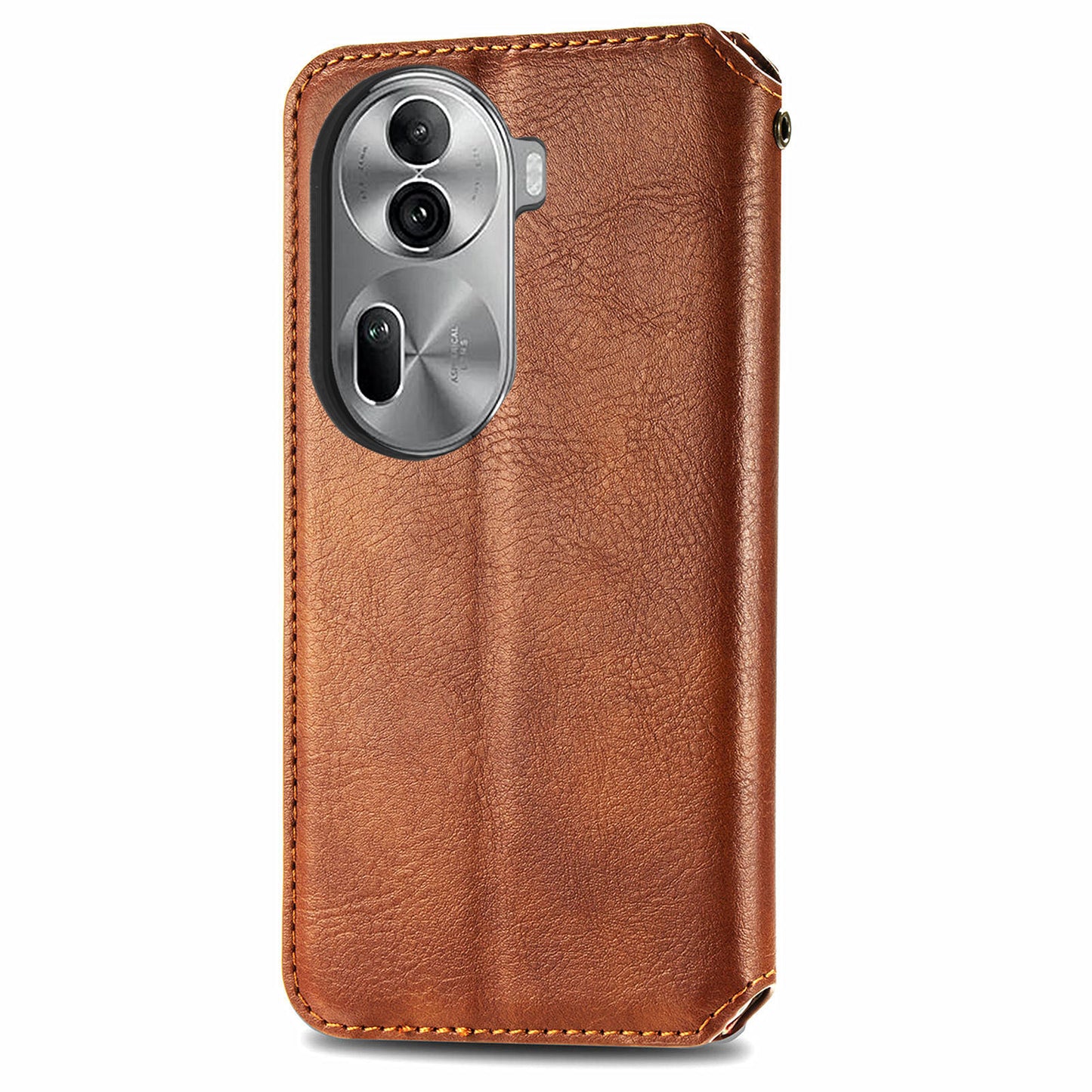 For Oppo Reno11 Pro 5G (Global) Wallet Case Leather Phone Cover Wholesale - Brown