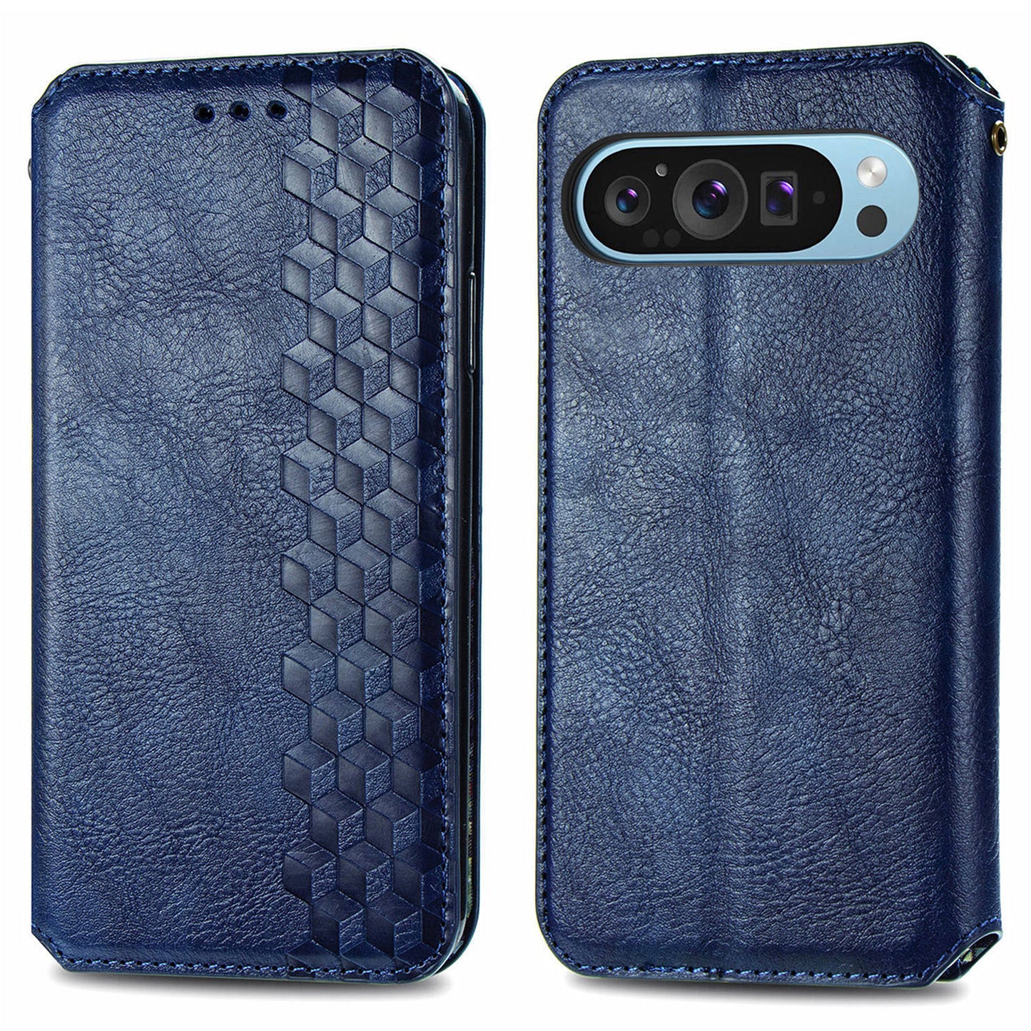 For Google Pixel 9 Case Leather Wallet Case Mobile Phone Cover Wholesale - Blue