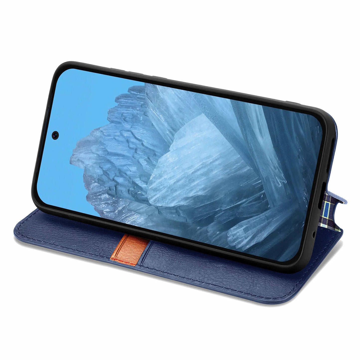 For Google Pixel 9 Case Leather Wallet Case Mobile Phone Cover Wholesale - Blue