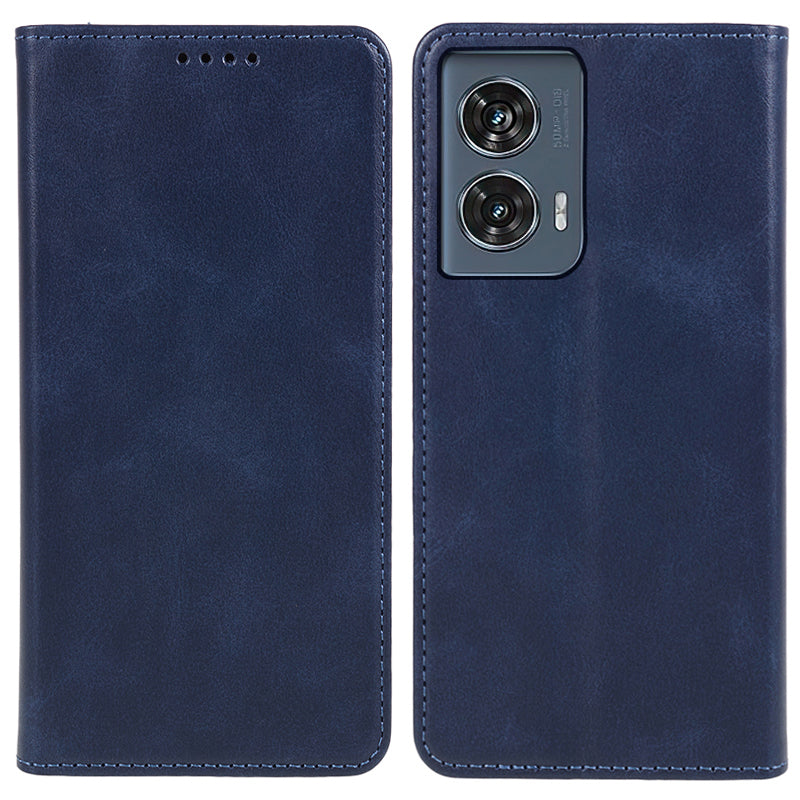 For Motorola Edge 50 Fusion Case Wallet Leather Phone Cover Magnetic Auto Closing - Blue