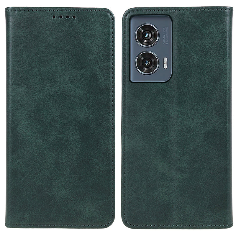 For Motorola Edge 50 Fusion Case Wallet Leather Phone Cover Magnetic Auto Closing - Green