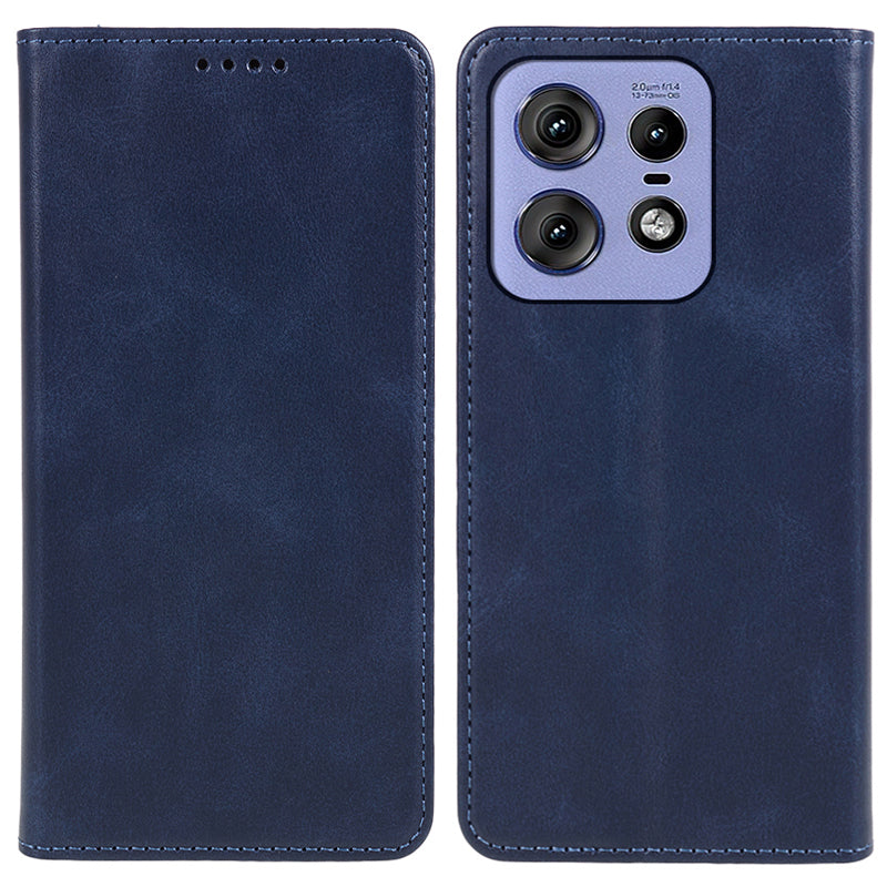 For Motorola Edge 50 Pro 5G Wallet Case Magnetic Auto Closing Leather Phone Cover - Blue