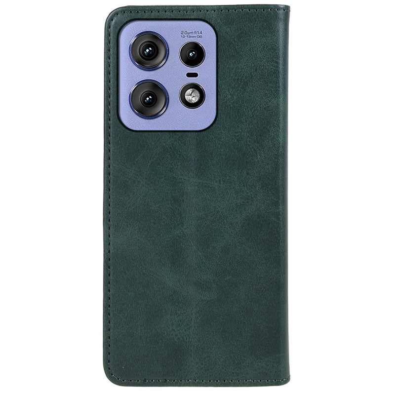 For Motorola Edge 50 Pro 5G Wallet Case Magnetic Auto Closing Leather Phone Cover - Green