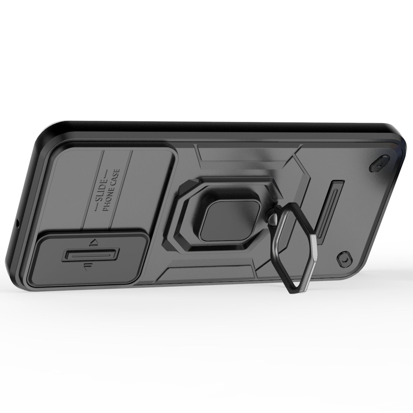 For Samsung Galaxy A25 5G (Global) (161.0 x 76.5 x 8.3mm) Camera Protection Fall-proof Case PC+TPU Phone Cover - Black