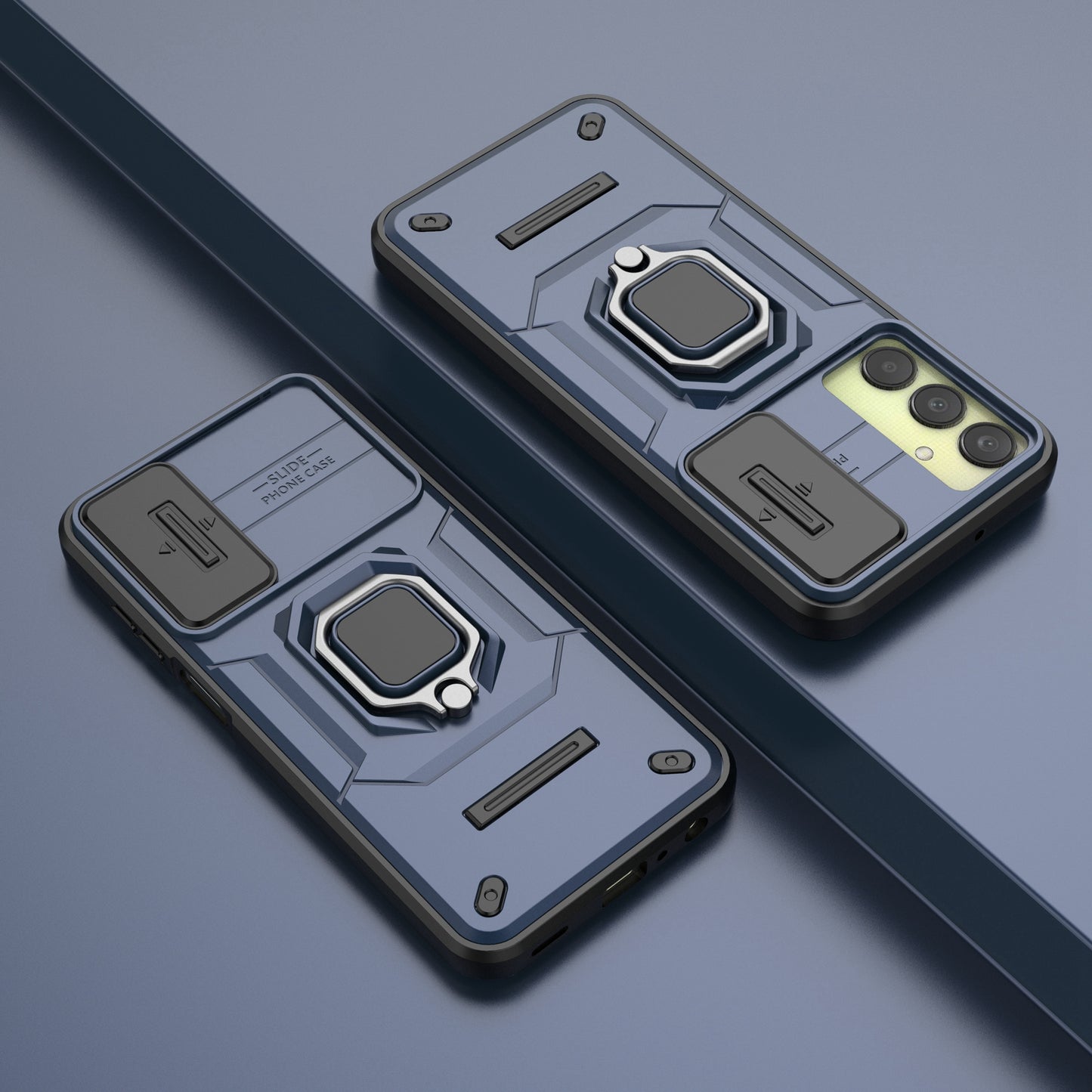 For Samsung Galaxy A25 5G (Global) (161.0 x 76.5 x 8.3mm) Camera Protection Fall-proof Case PC+TPU Phone Cover - Blue