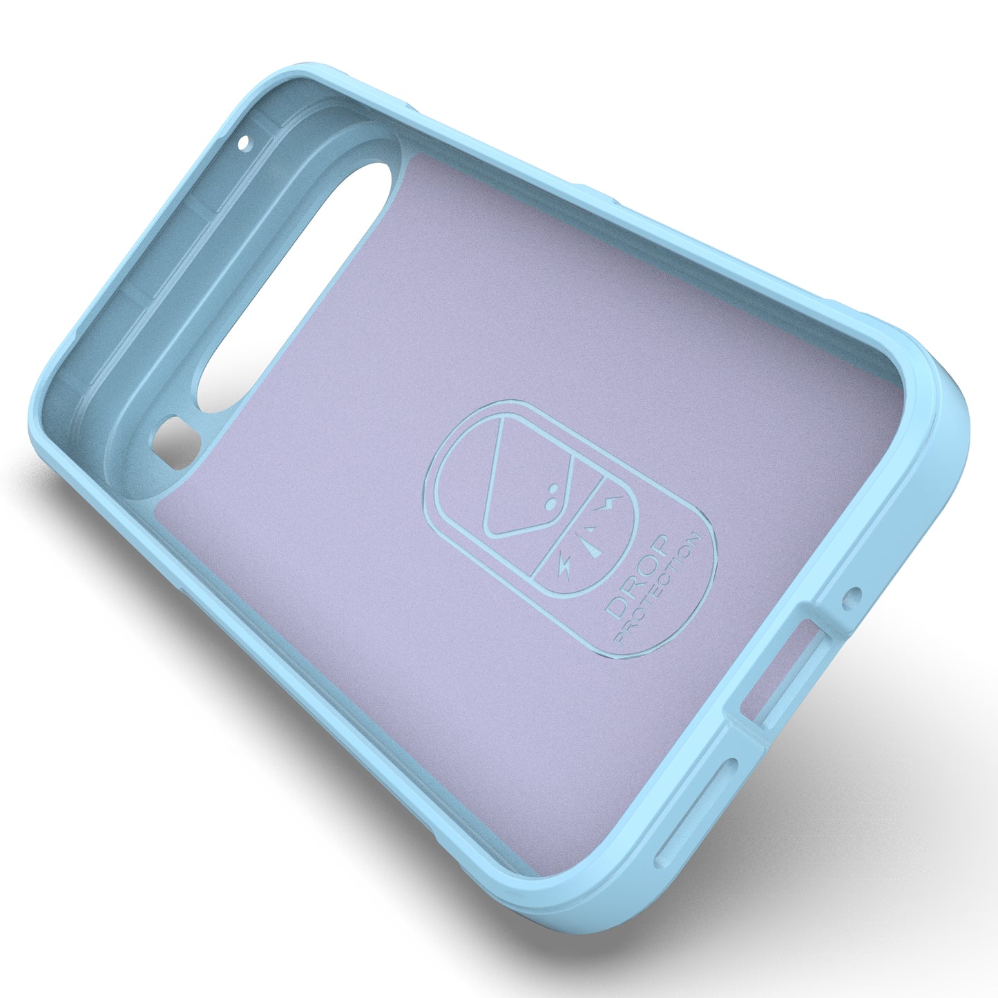 Mobile Phone Protector for Google Pixel 9 Pro , Shock Absorption TPU Back Case - Baby Blue