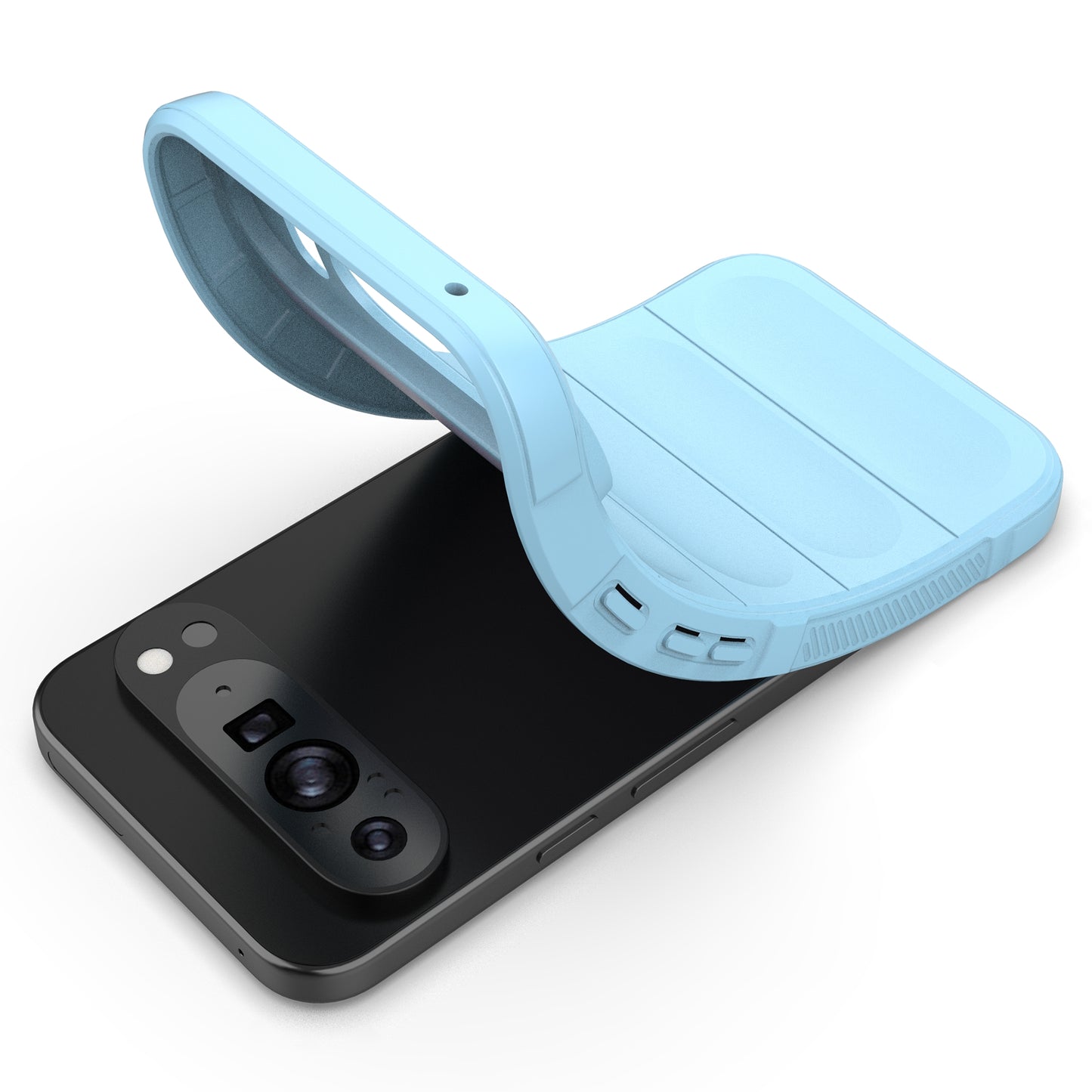 Mobile Phone Protector for Google Pixel 9 Pro , Shock Absorption TPU Back Case - Baby Blue