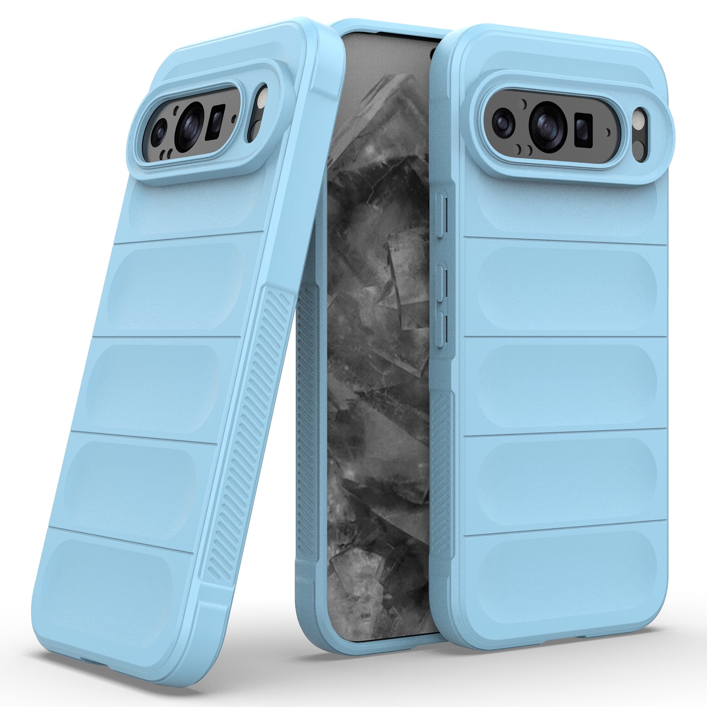 Mobile Phone Protector for Google Pixel 9 Pro , Shock Absorption TPU Back Case - Baby Blue