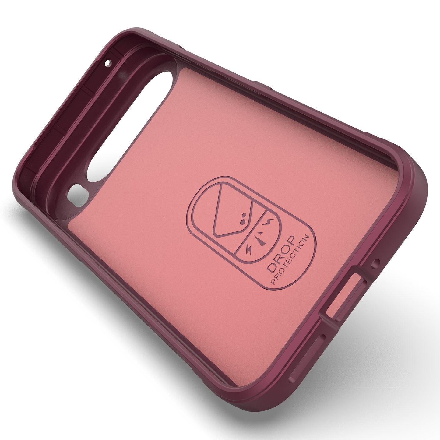 Mobile Phone Protector for Google Pixel 9 Pro , Shock Absorption TPU Back Case - Wine Red
