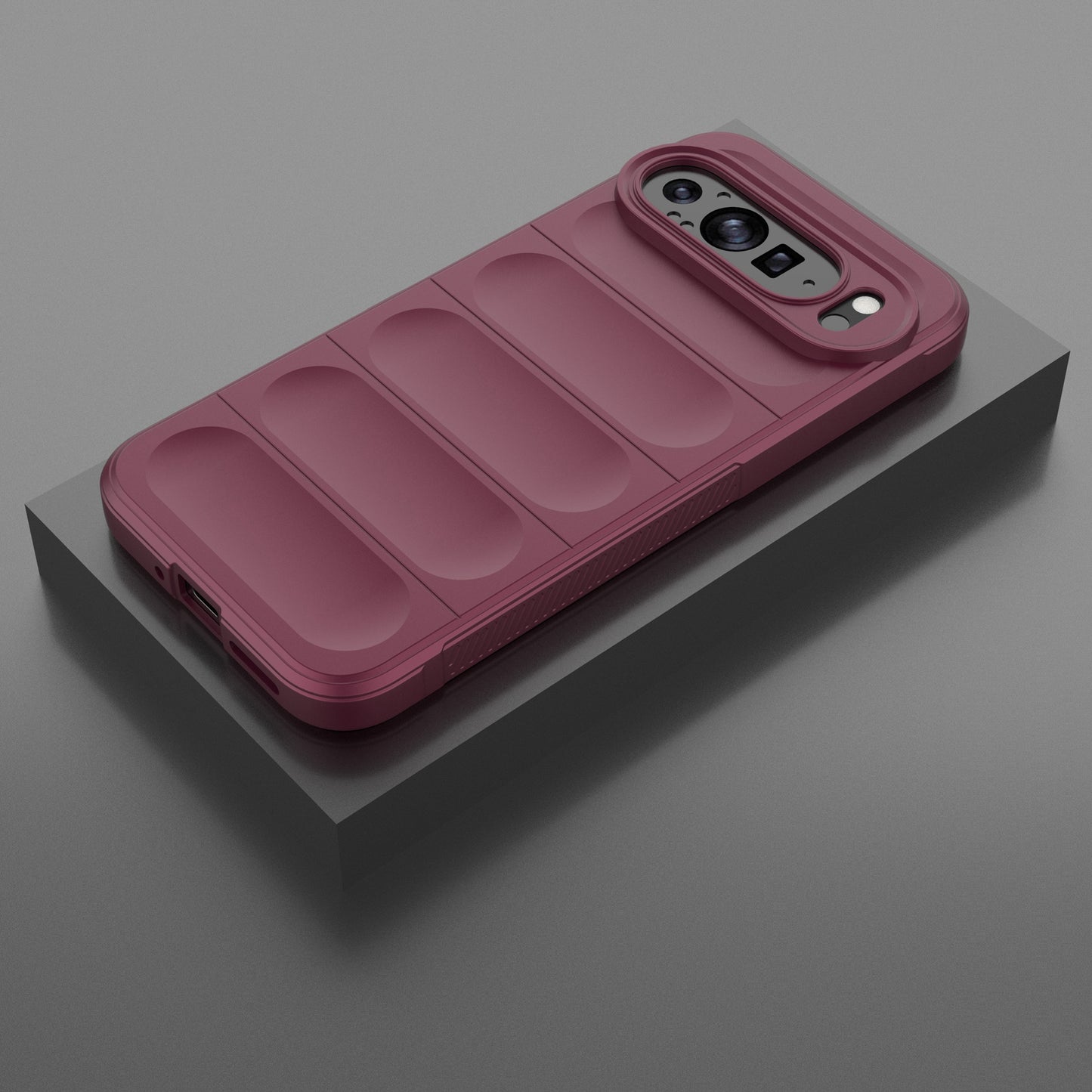 Mobile Phone Protector for Google Pixel 9 Pro , Shock Absorption TPU Back Case - Wine Red