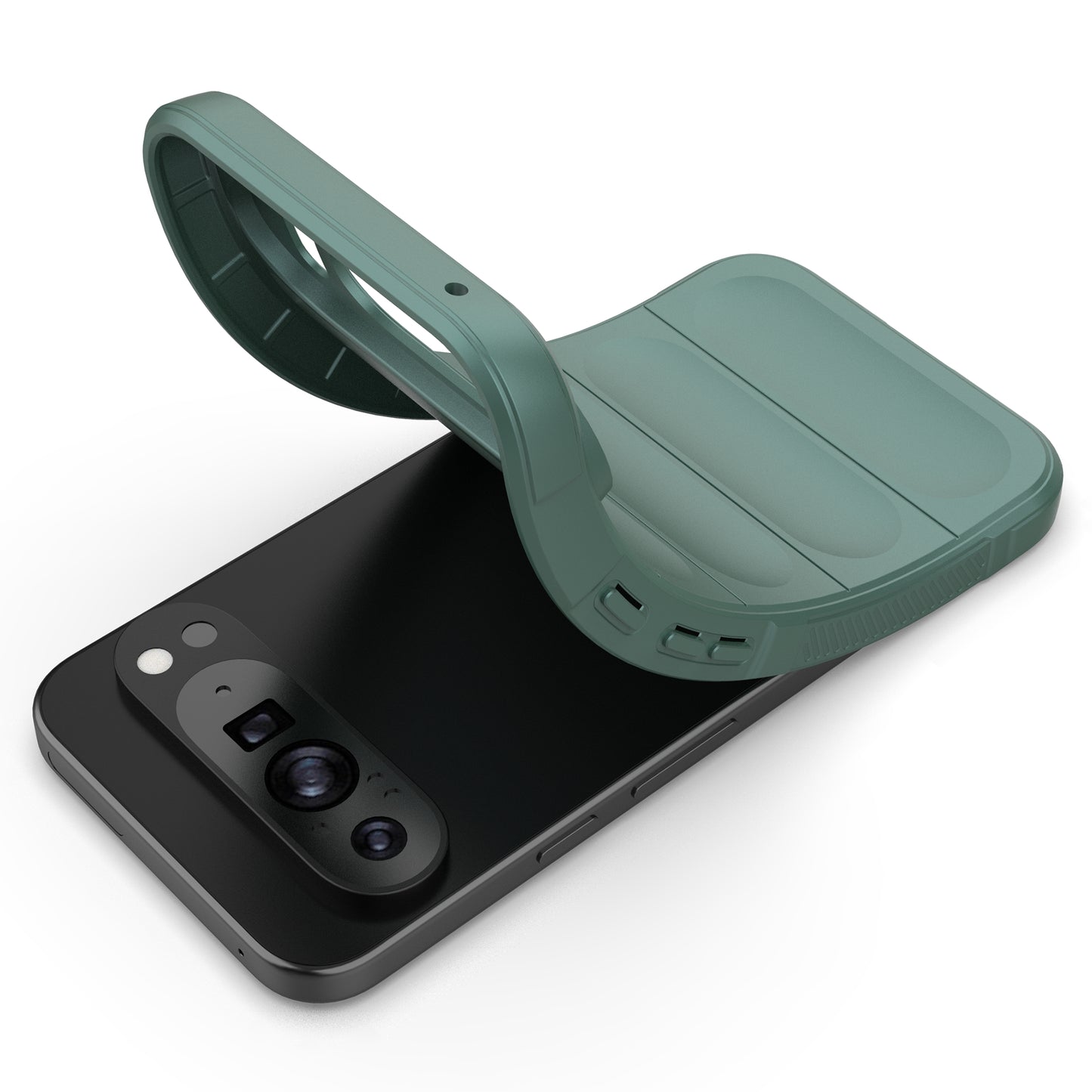 Mobile Phone Protector for Google Pixel 9 Pro , Shock Absorption TPU Back Case - Green