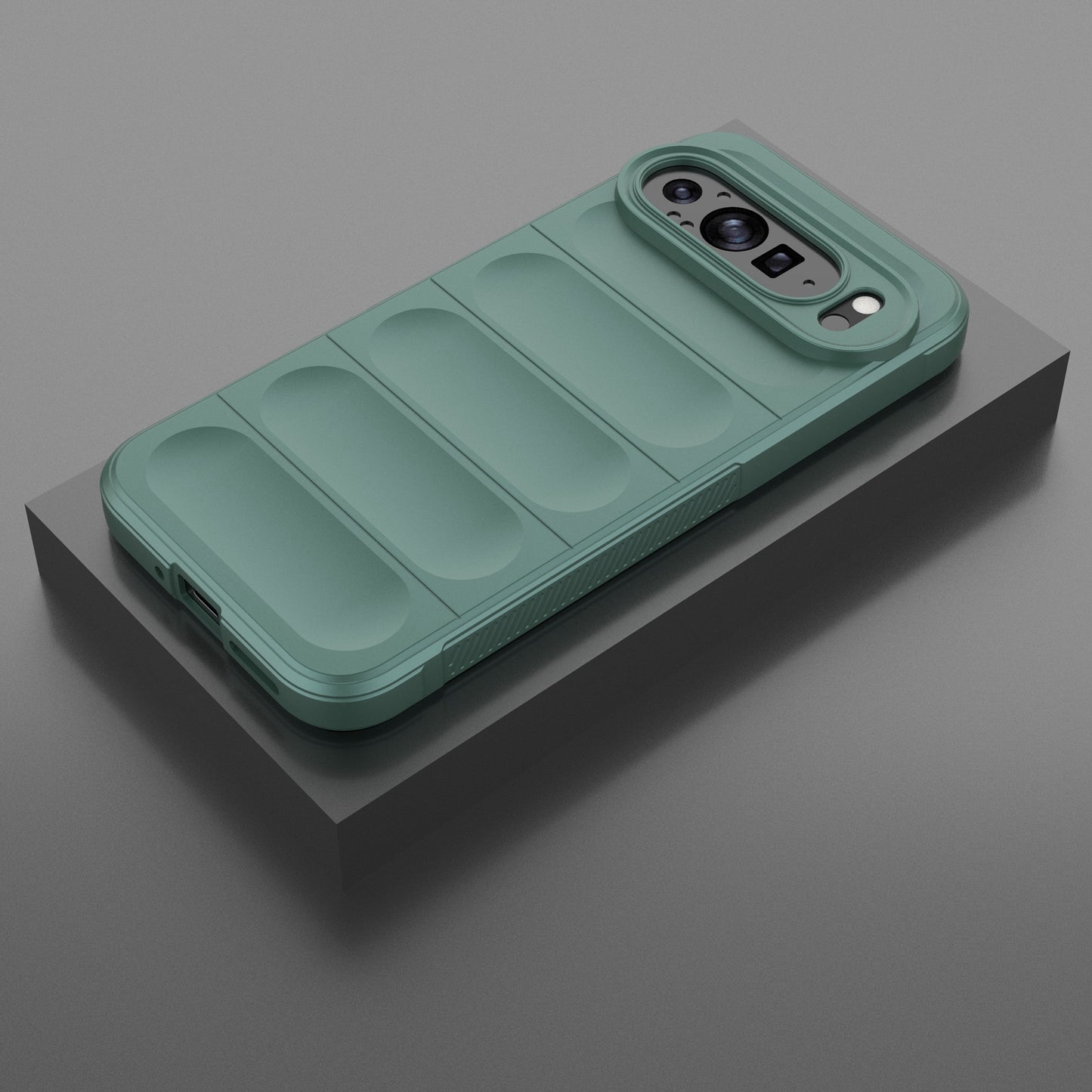 Mobile Phone Protector for Google Pixel 9 Pro , Shock Absorption TPU Back Case - Green