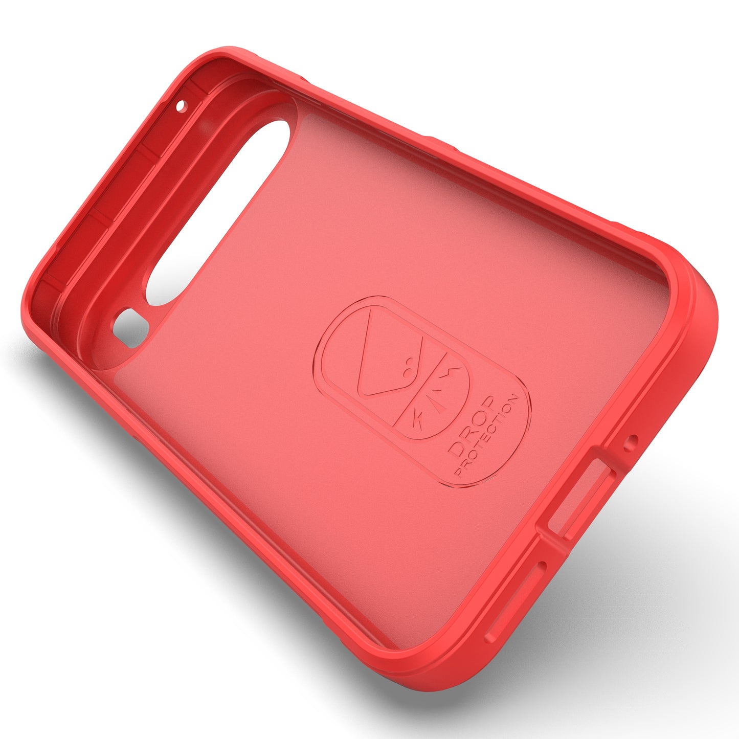Mobile Phone Protector for Google Pixel 9 Pro , Shock Absorption TPU Back Case - Red