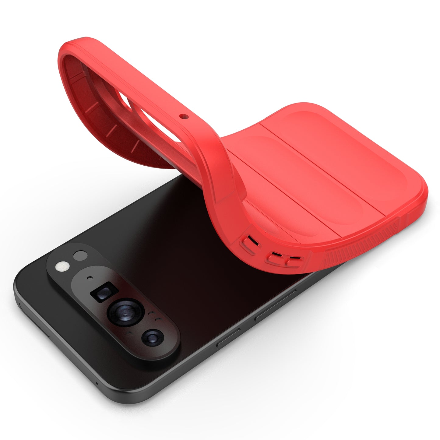 Mobile Phone Protector for Google Pixel 9 Pro , Shock Absorption TPU Back Case - Red