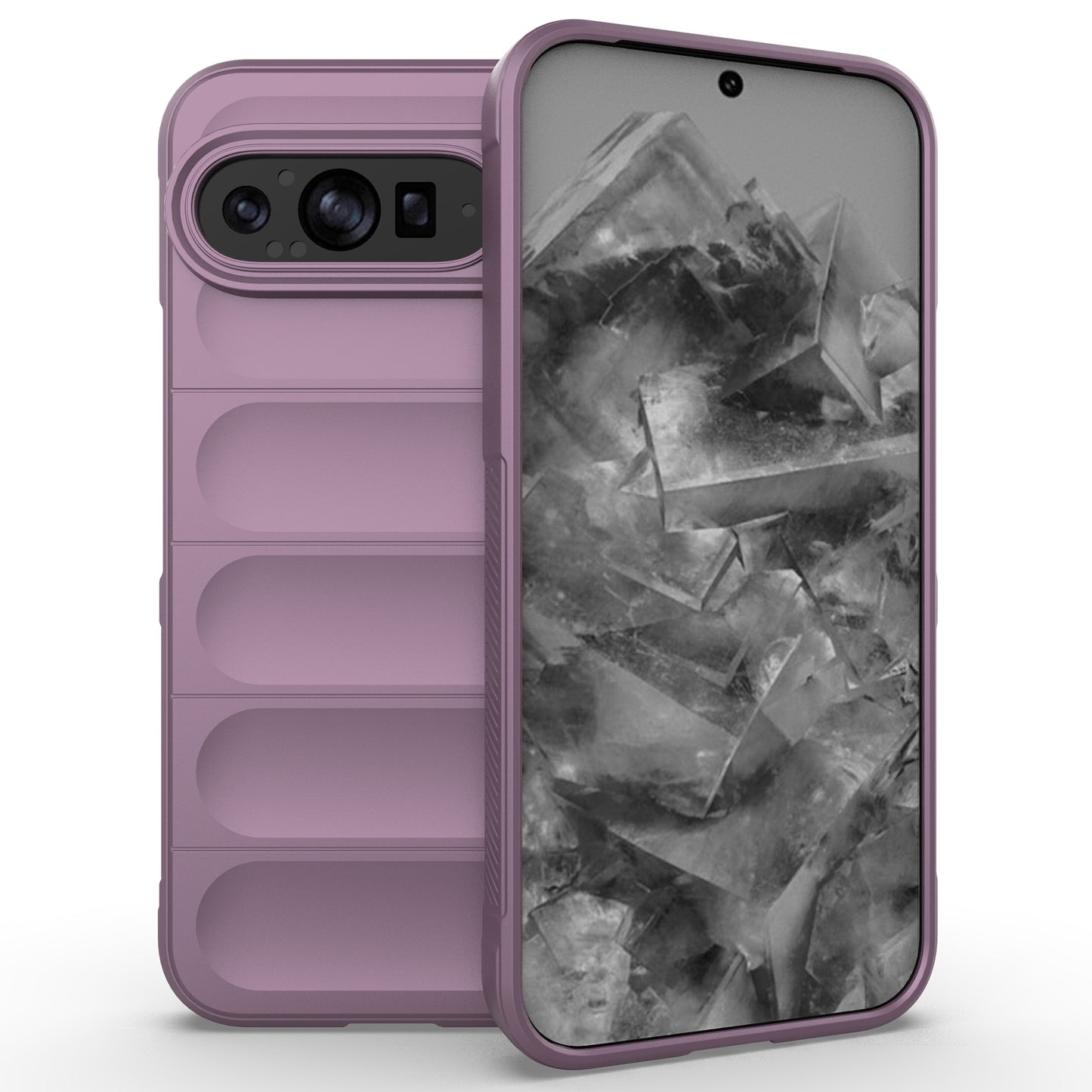 Mobile Phone Protector for Google Pixel 9 Pro , Shock Absorption TPU Back Case - Light Purple
