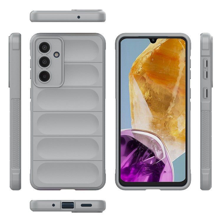 Mobile Phone Protector for Samsung Galaxy M55 5G / C55 5G / F55 5G , Bump Proof TPU Back Case - Light Grey