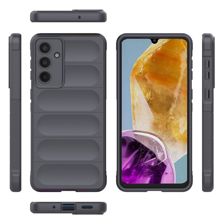 Mobile Phone Protector for Samsung Galaxy M55 5G / C55 5G / F55 5G , Bump Proof TPU Back Case - Dark Grey