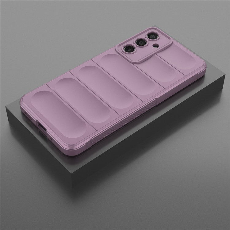 Mobile Phone Protector for Samsung Galaxy M55 5G / C55 5G / F55 5G , Bump Proof TPU Back Case - Light Purple