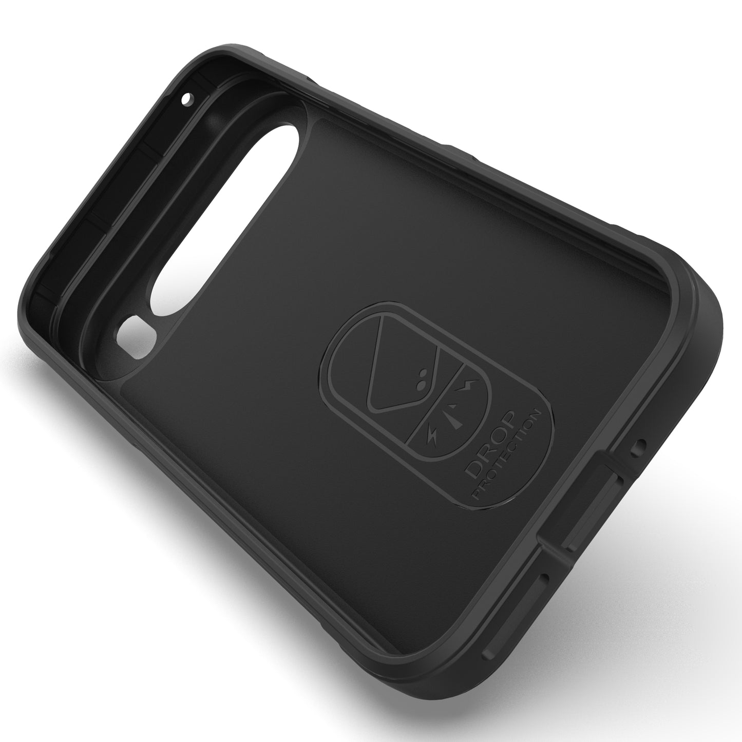 Mobile Phone Protector for Google Pixel 9 , Impact Resistant TPU Back Case - Black