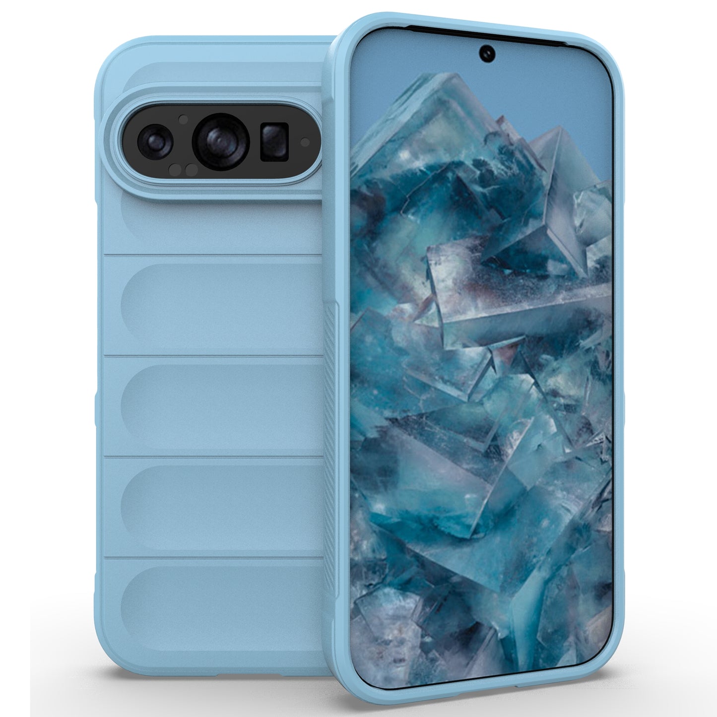 Mobile Phone Protector for Google Pixel 9 , Impact Resistant TPU Back Case - Baby Blue