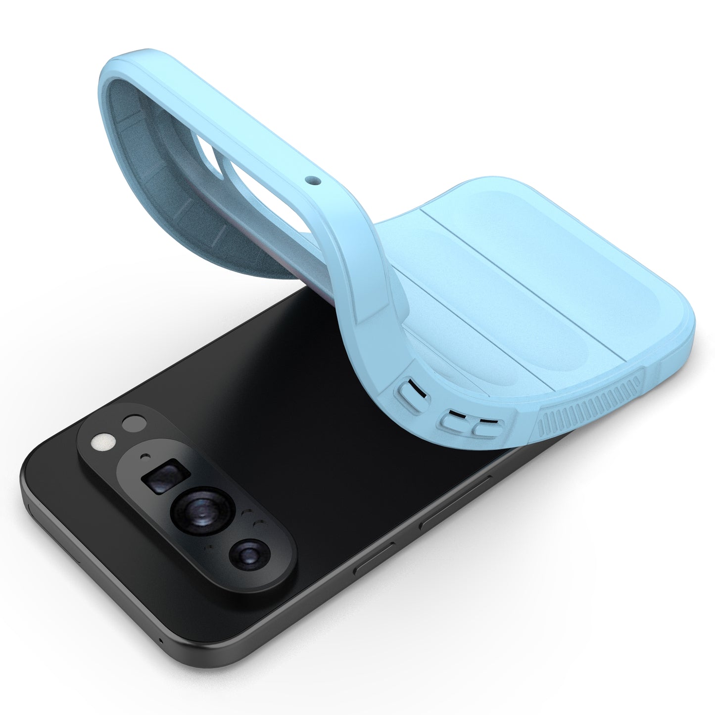 Mobile Phone Protector for Google Pixel 9 , Impact Resistant TPU Back Case - Baby Blue