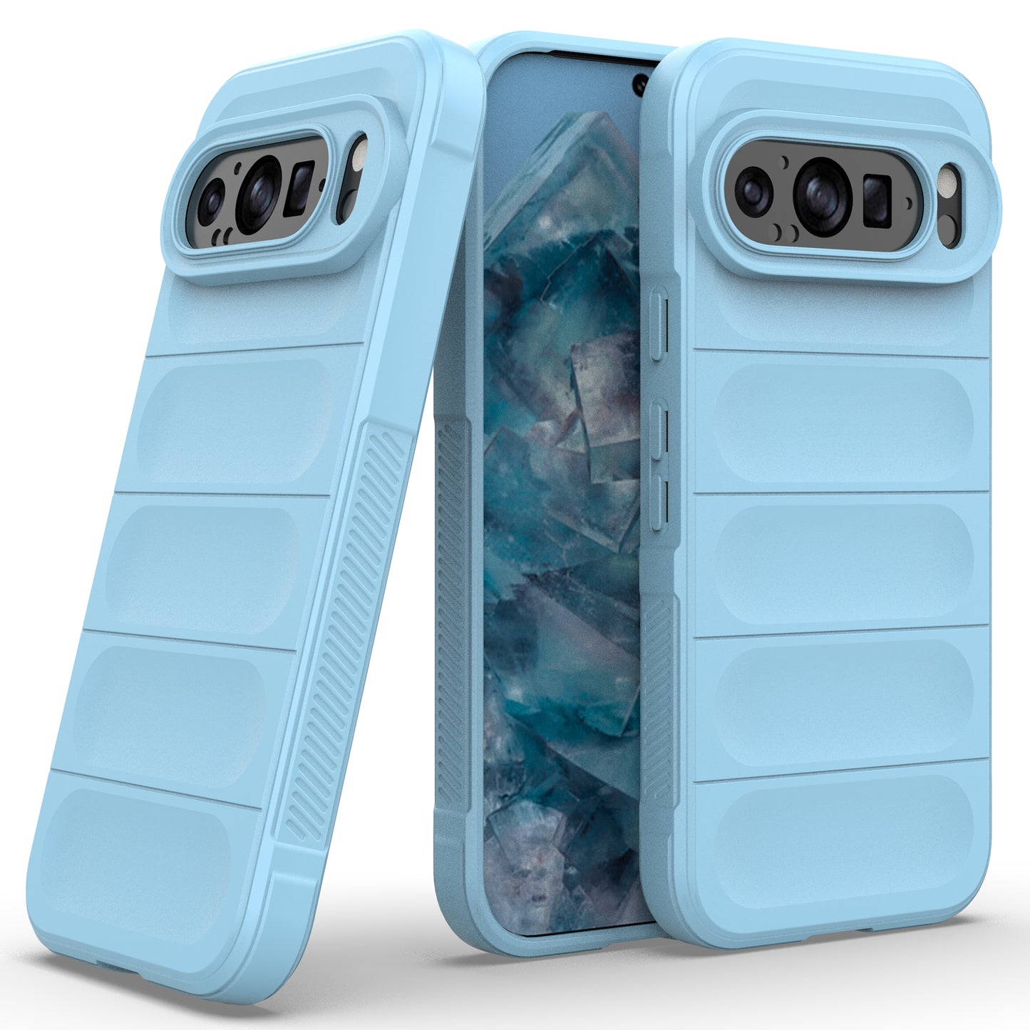 Mobile Phone Protector for Google Pixel 9 , Impact Resistant TPU Back Case - Baby Blue