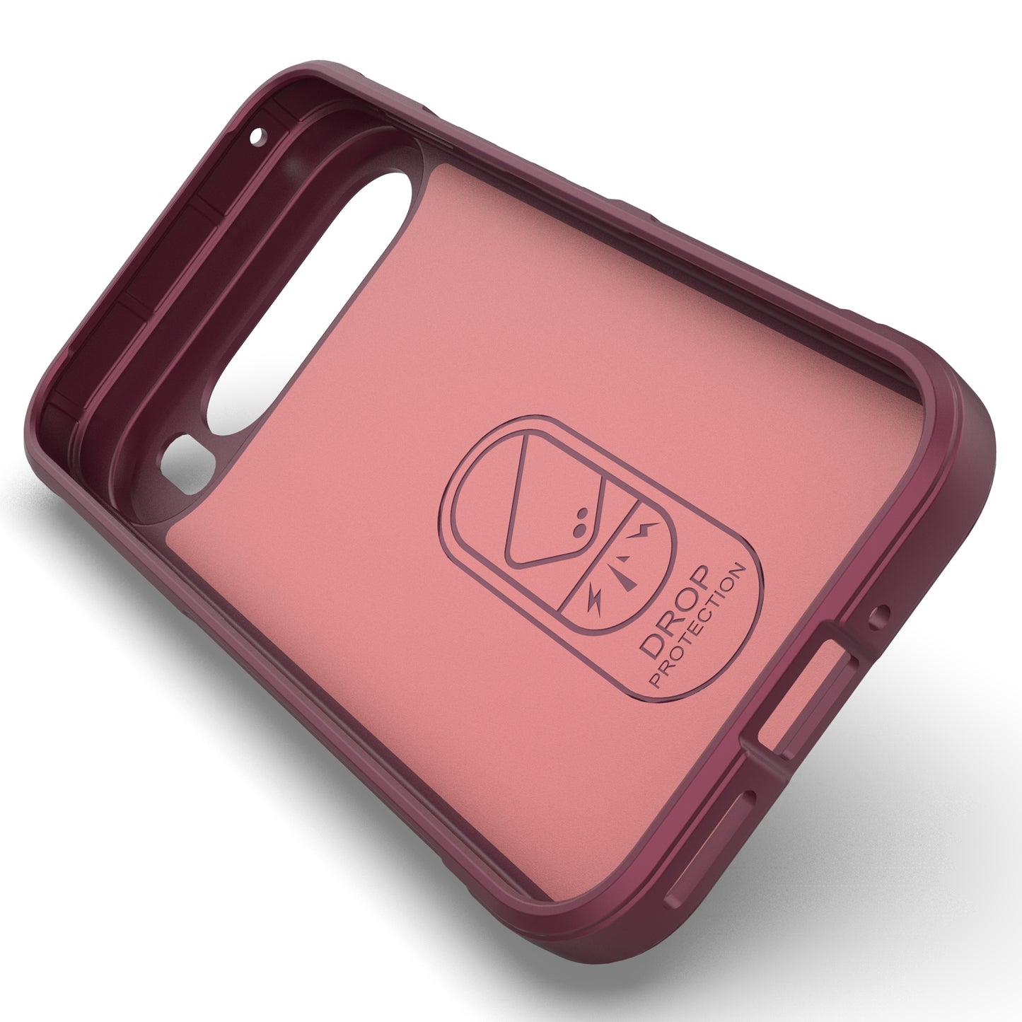 Mobile Phone Protector for Google Pixel 9 , Impact Resistant TPU Back Case - Wine Red