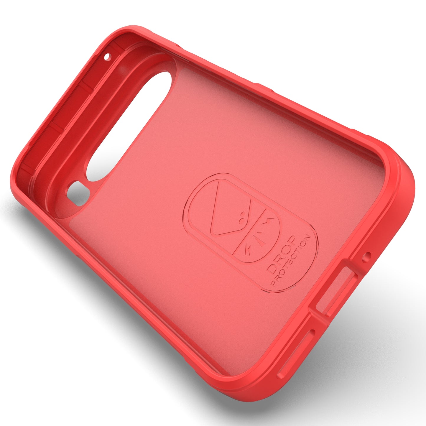 Mobile Phone Protector for Google Pixel 9 , Impact Resistant TPU Back Case - Red