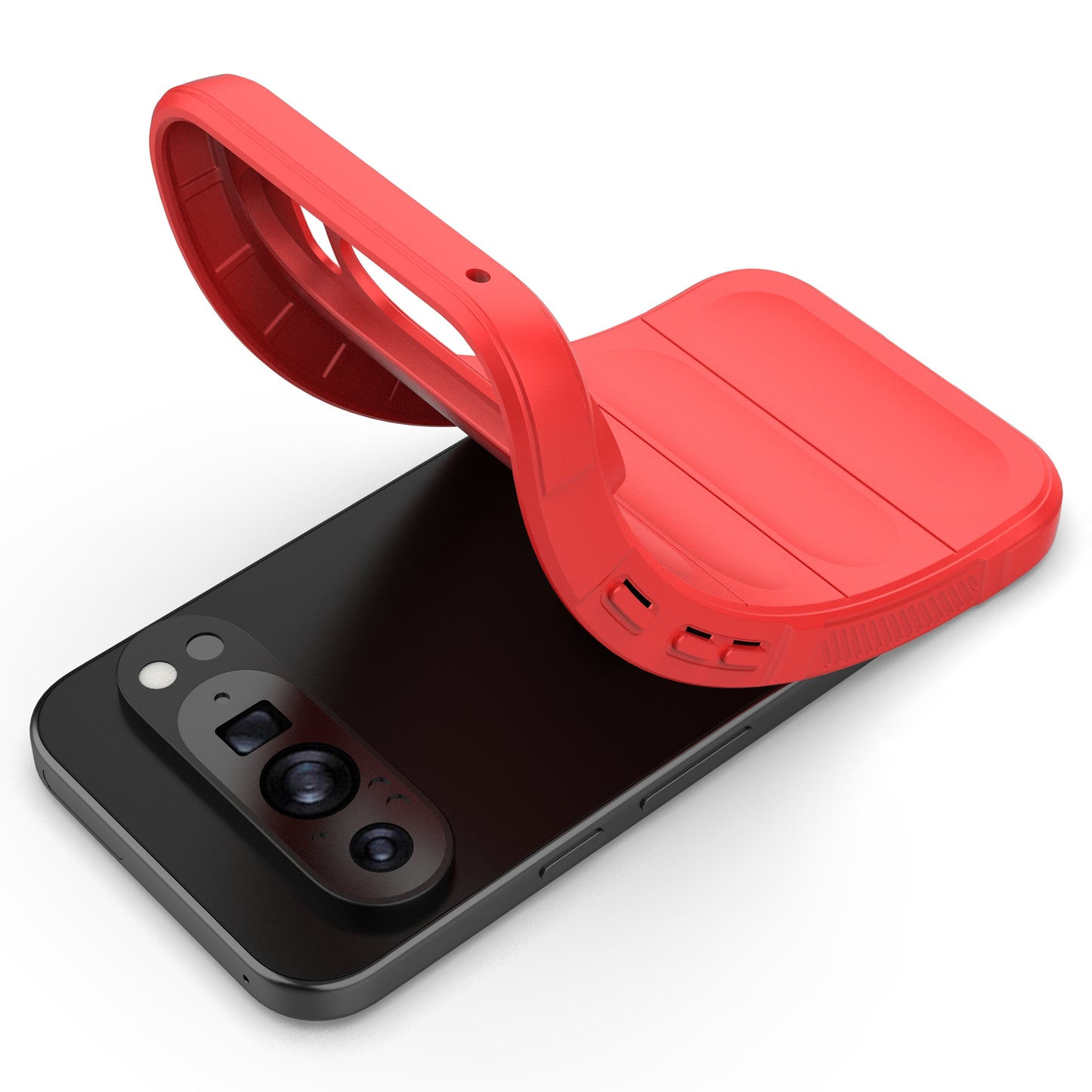 Mobile Phone Protector for Google Pixel 9 , Impact Resistant TPU Back Case - Red