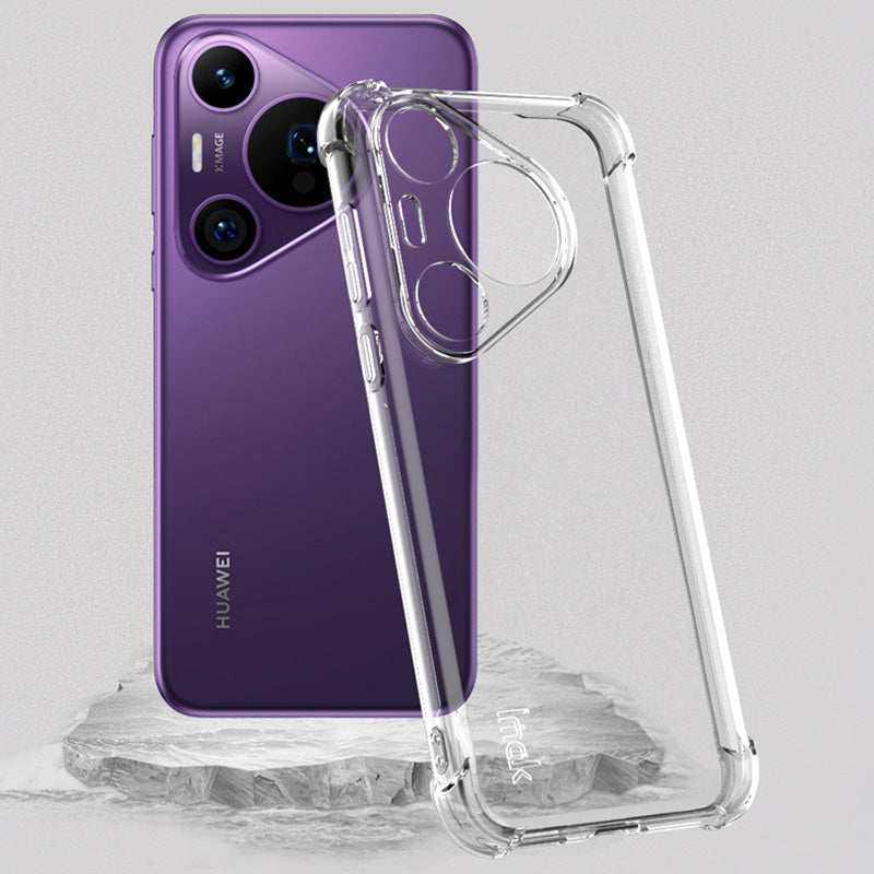 IMAK For Huawei Pura 70 Pro / 70 Pro+ Cover Drop Protection TPU Clear Back Phone Case - Transparent