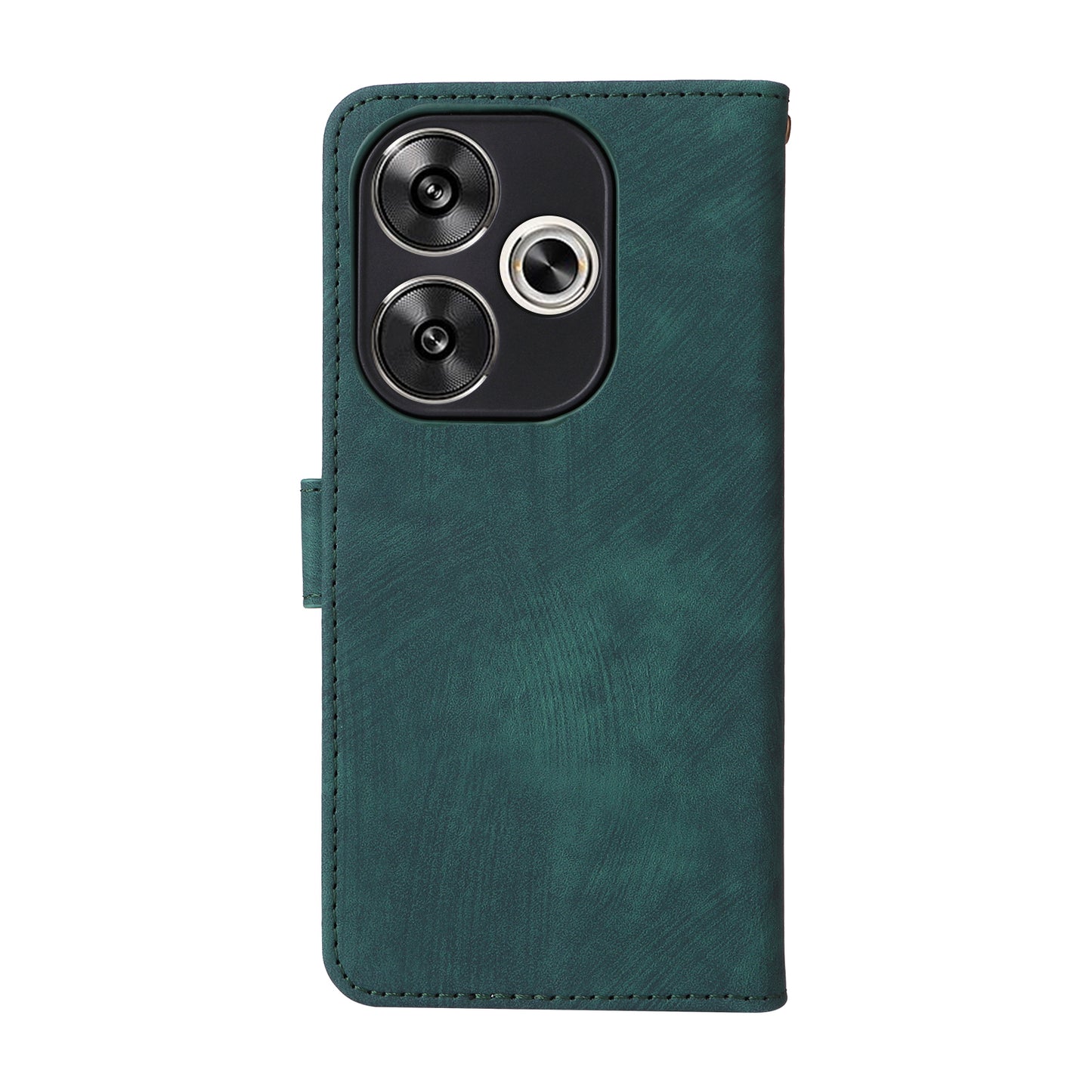 For Xiaomi Redmi Turbo 3 5G Case RFID Blocking Card Holder Protective Cover with Wrist Strap - Green