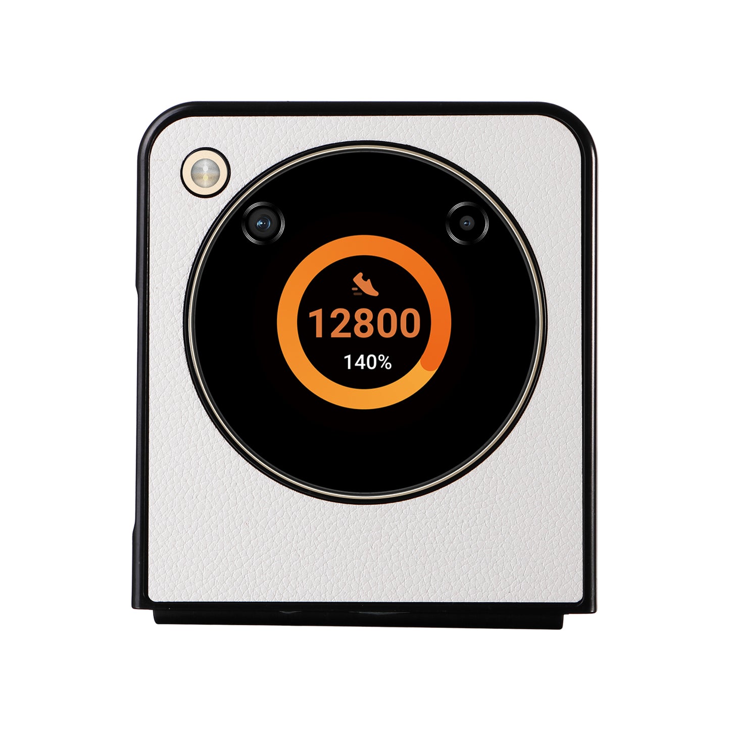 For ZTE Libero Flip A304ZT / nubia Flip 5G Case Litchi Texture PU Leather Coated PC Phone Shell - White