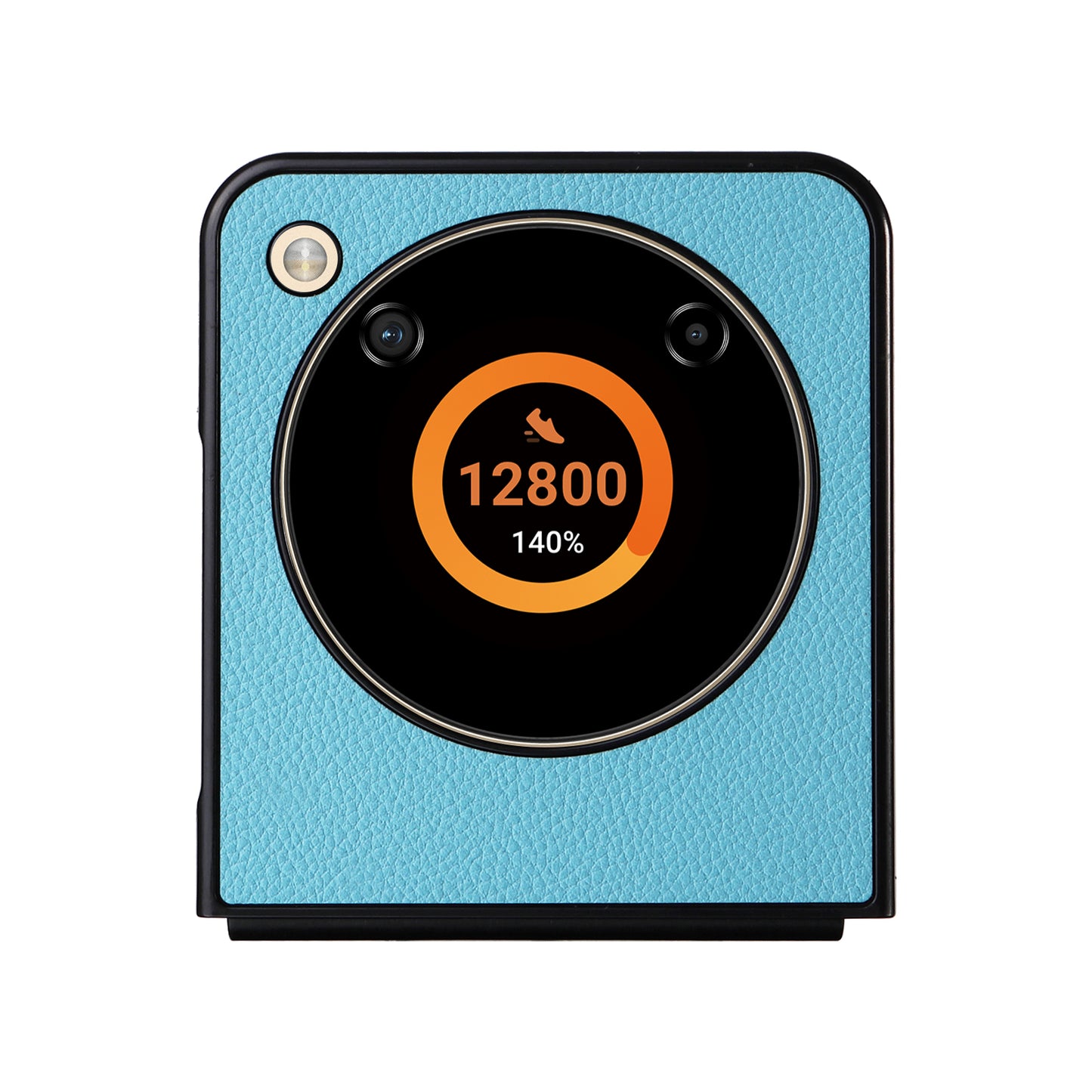 For ZTE Libero Flip A304ZT / nubia Flip 5G Case Litchi Texture PU Leather Coated PC Phone Shell - Baby Blue