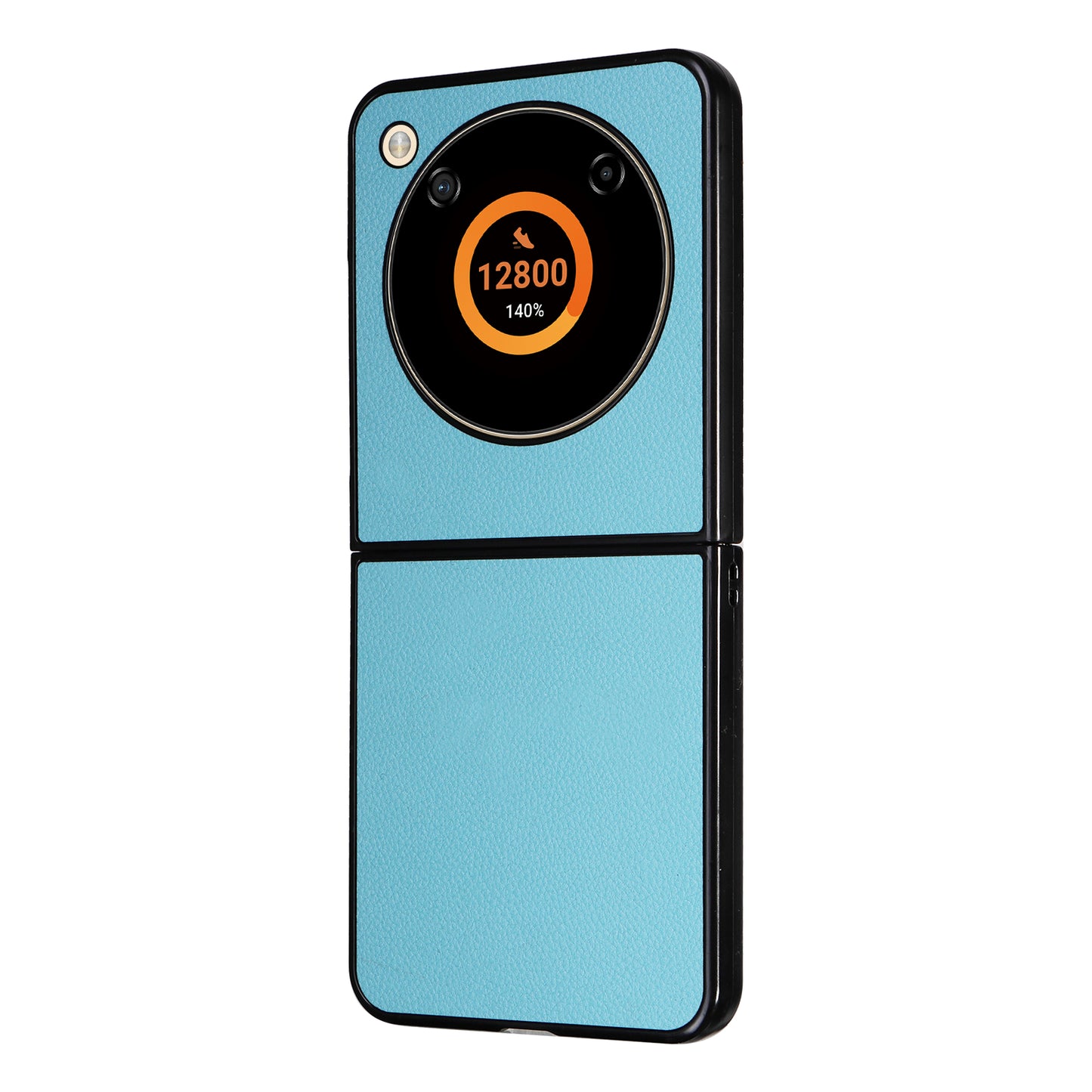 For ZTE Libero Flip A304ZT / nubia Flip 5G Case Litchi Texture PU Leather Coated PC Phone Shell - Baby Blue