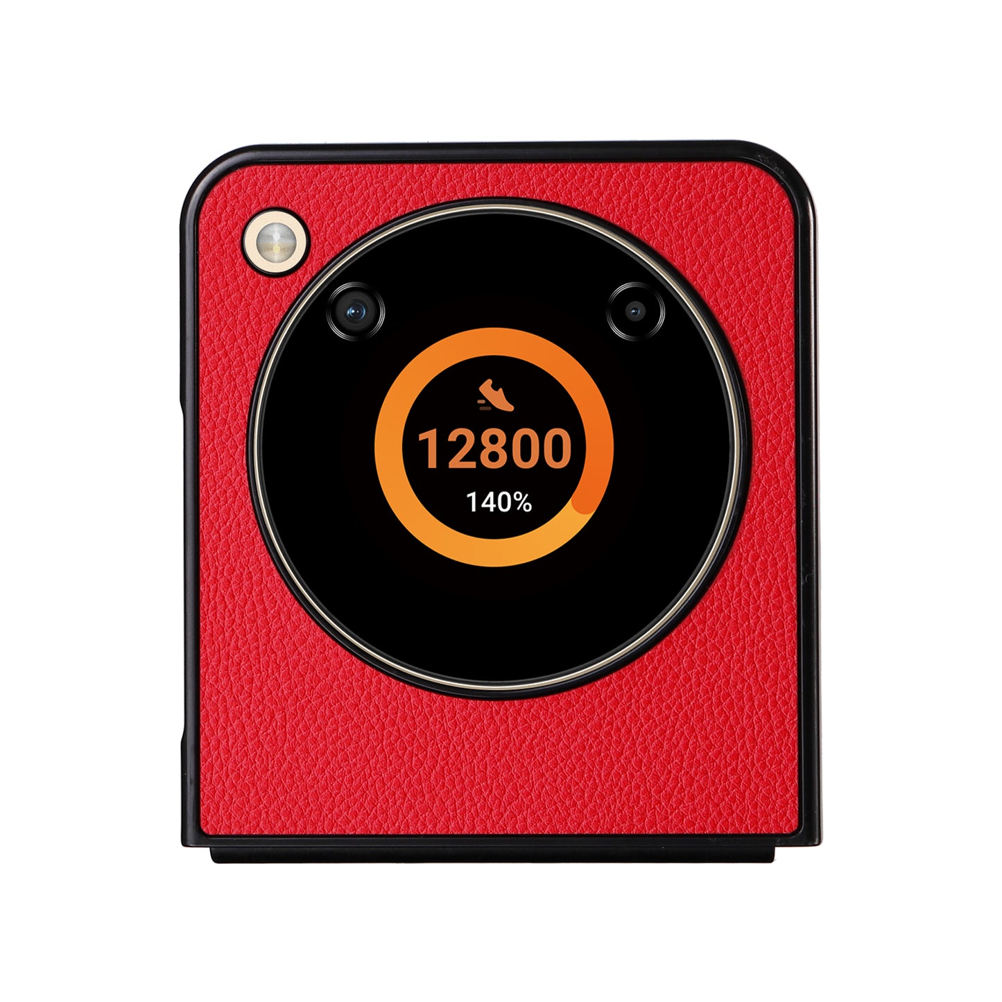 For ZTE Libero Flip A304ZT / nubia Flip 5G Case Litchi Texture PU Leather Coated PC Phone Shell - Red