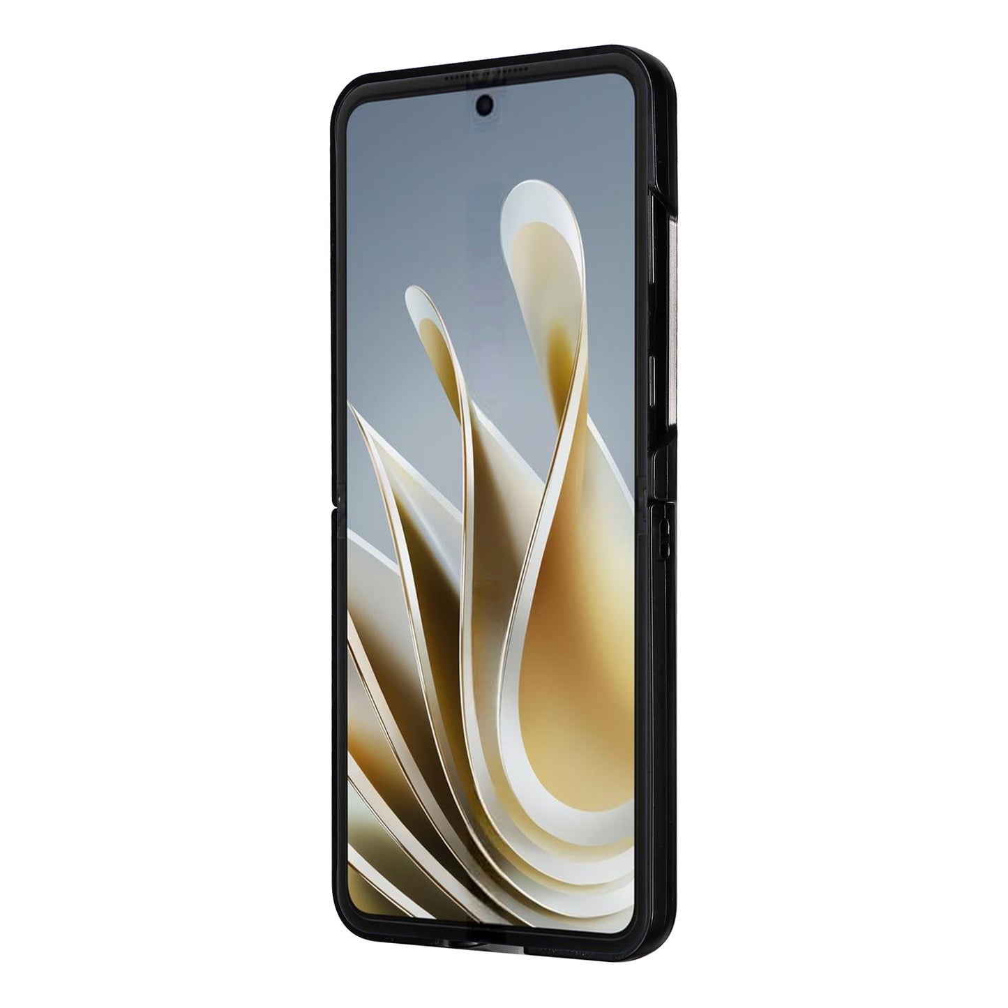 For ZTE Libero Flip A304ZT / nubia Flip 5G Case Litchi Texture PU Leather Coated PC Phone Shell - Black