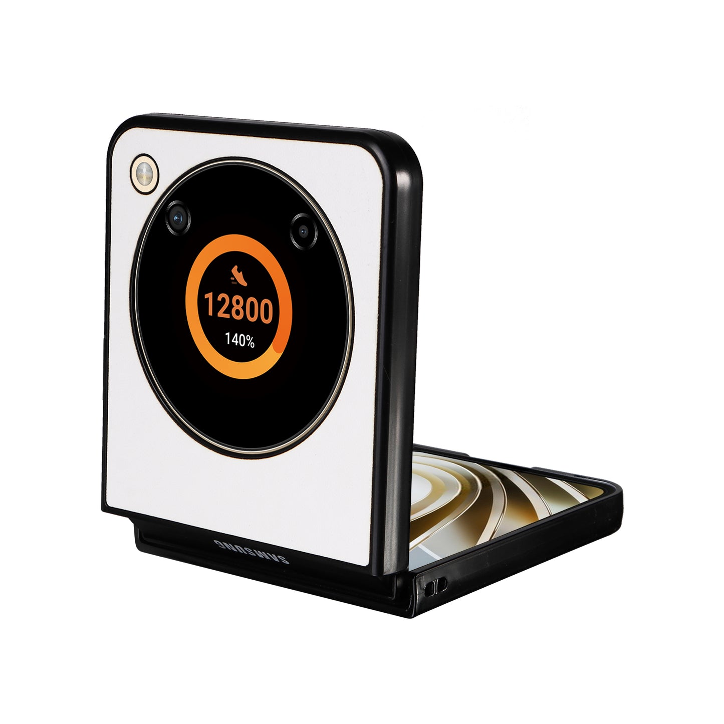 For ZTE Libero Flip A304ZT / nubia Flip 5G Shockproof Case Texture PU Leather+PC Phone Cover - White