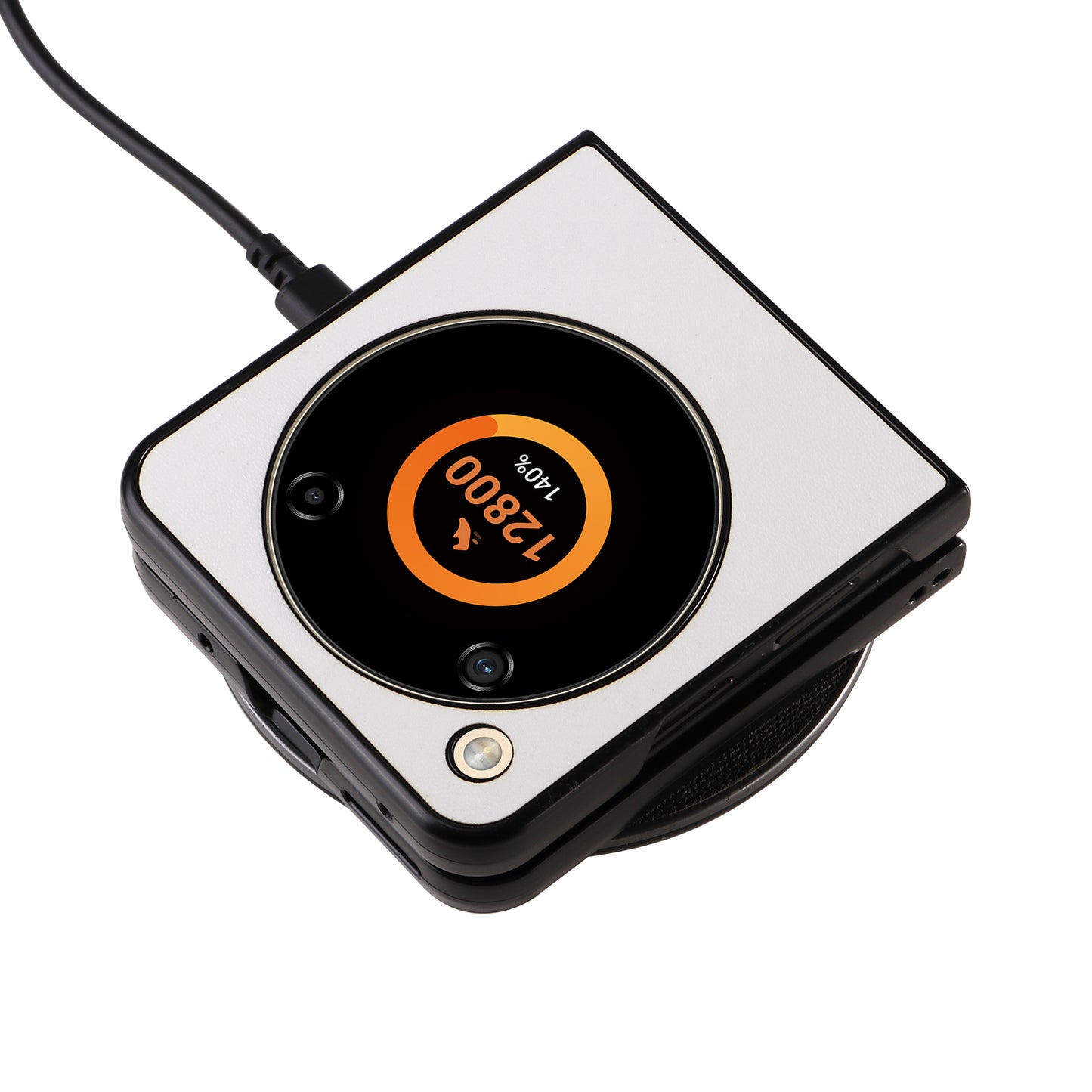 For ZTE Libero Flip A304ZT / nubia Flip 5G Shockproof Case Texture PU Leather+PC Phone Cover - White