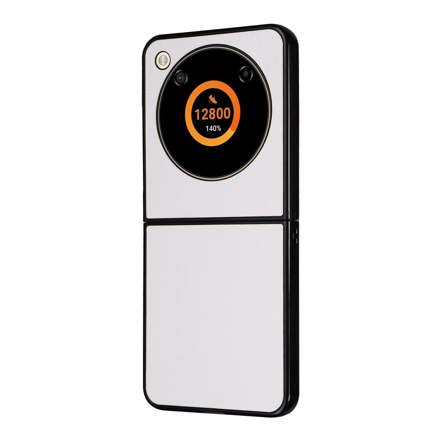 For ZTE Libero Flip A304ZT / nubia Flip 5G Shockproof Case Texture PU Leather+PC Phone Cover - White