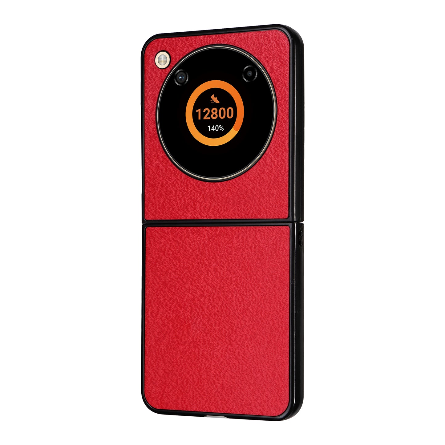 For ZTE Libero Flip A304ZT / nubia Flip 5G Shockproof Case Texture PU Leather+PC Phone Cover - Red