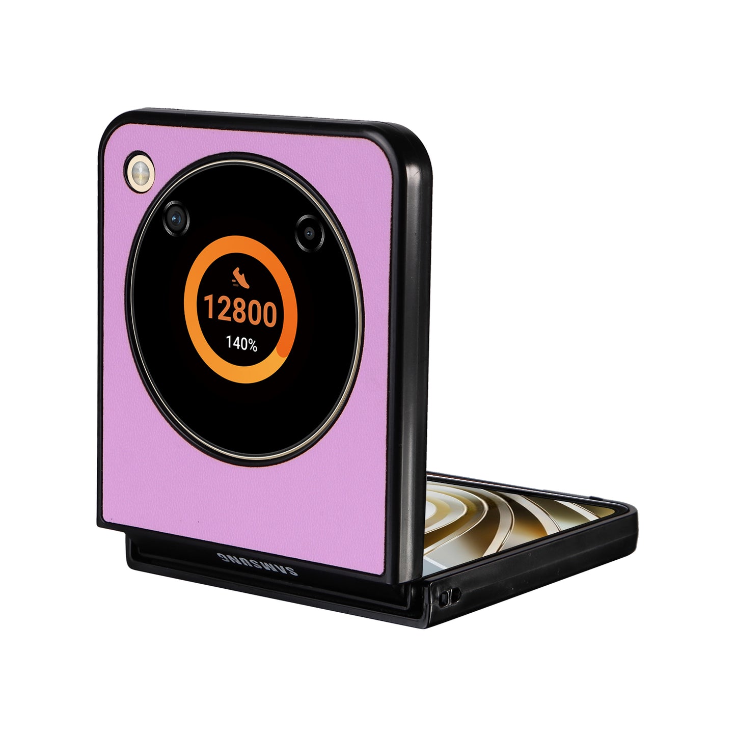 For ZTE Libero Flip A304ZT / nubia Flip 5G Shockproof Case Texture PU Leather+PC Phone Cover - Purple