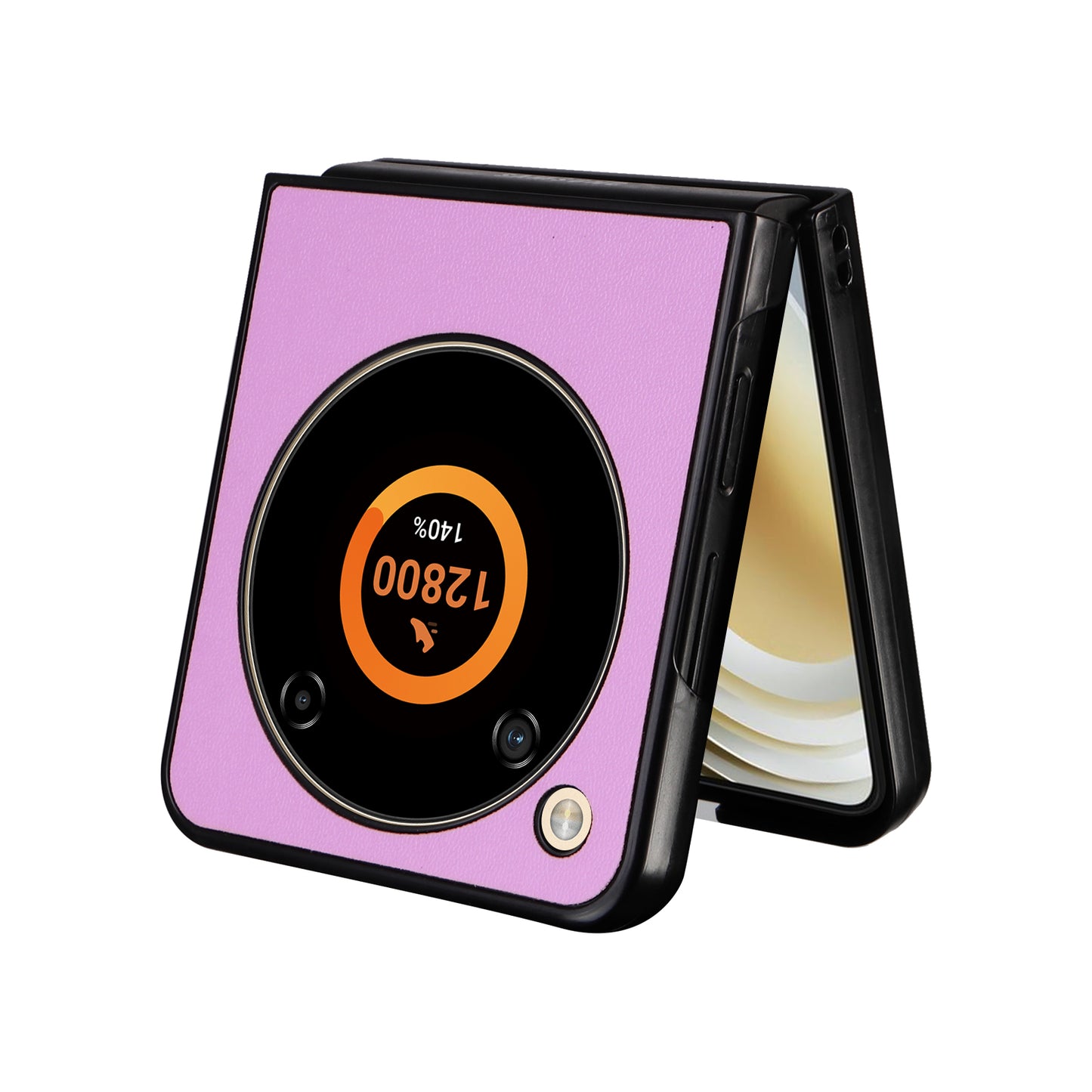 For ZTE Libero Flip A304ZT / nubia Flip 5G Shockproof Case Texture PU Leather+PC Phone Cover - Purple