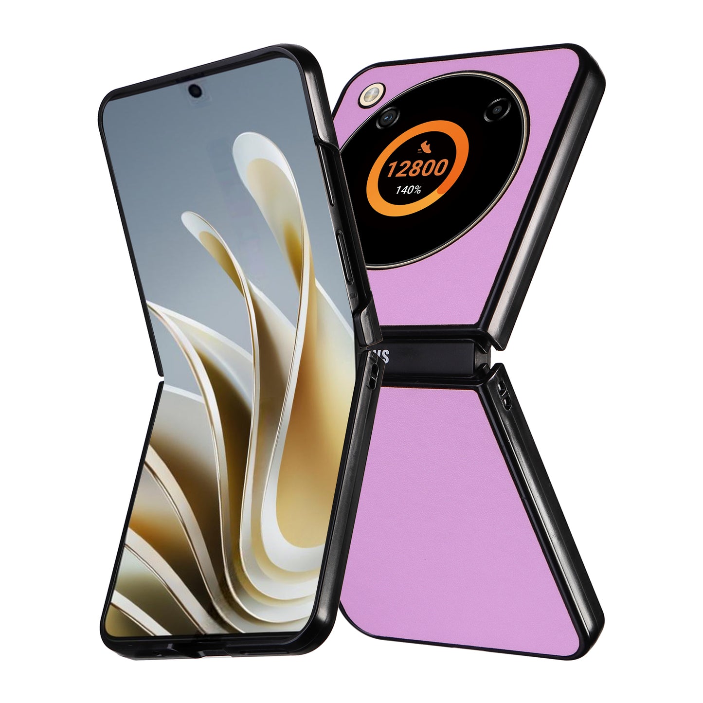 For ZTE Libero Flip A304ZT / nubia Flip 5G Shockproof Case Texture PU Leather+PC Phone Cover - Purple