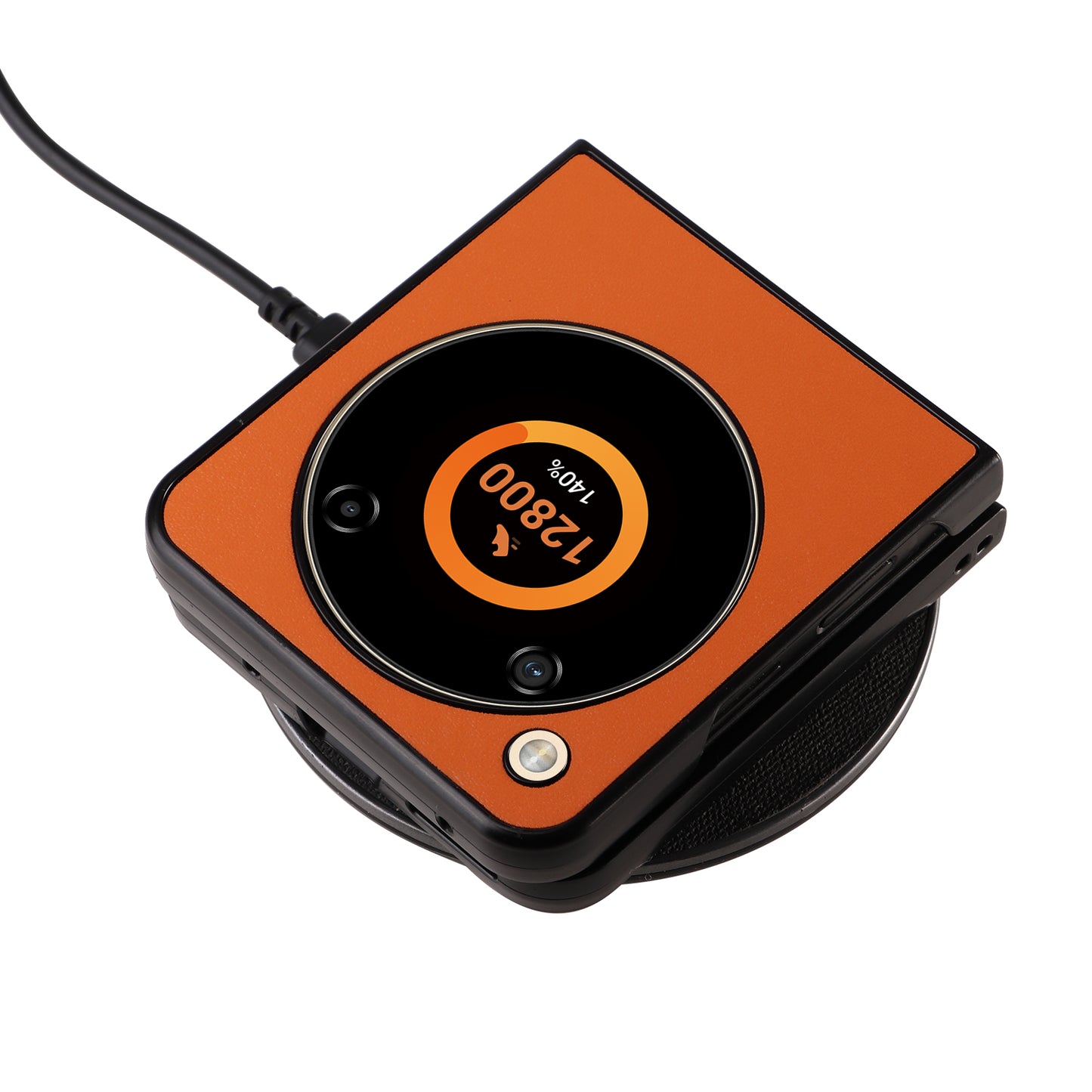 For ZTE Libero Flip A304ZT / nubia Flip 5G Shockproof Case Texture PU Leather+PC Phone Cover - Orange