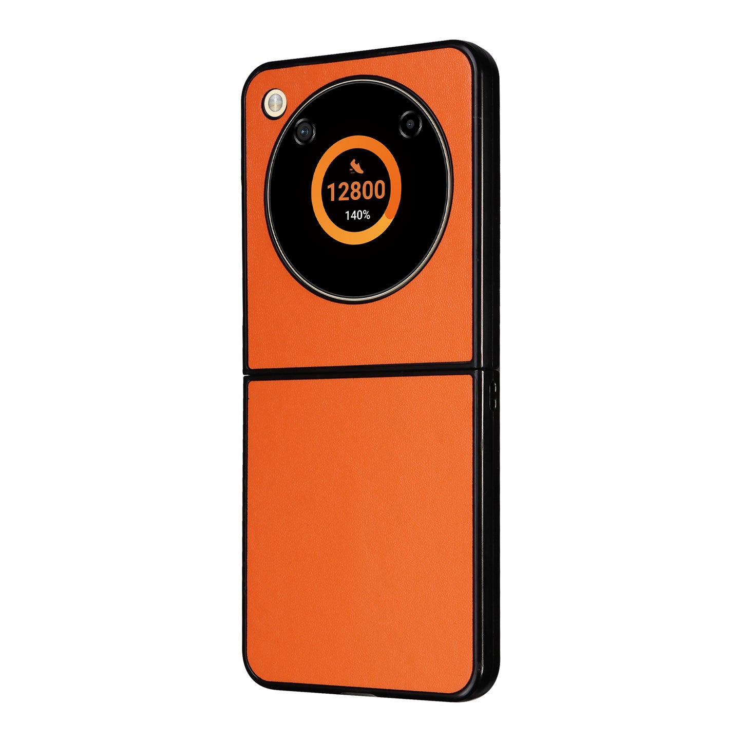 For ZTE Libero Flip A304ZT / nubia Flip 5G Shockproof Case Texture PU Leather+PC Phone Cover - Orange